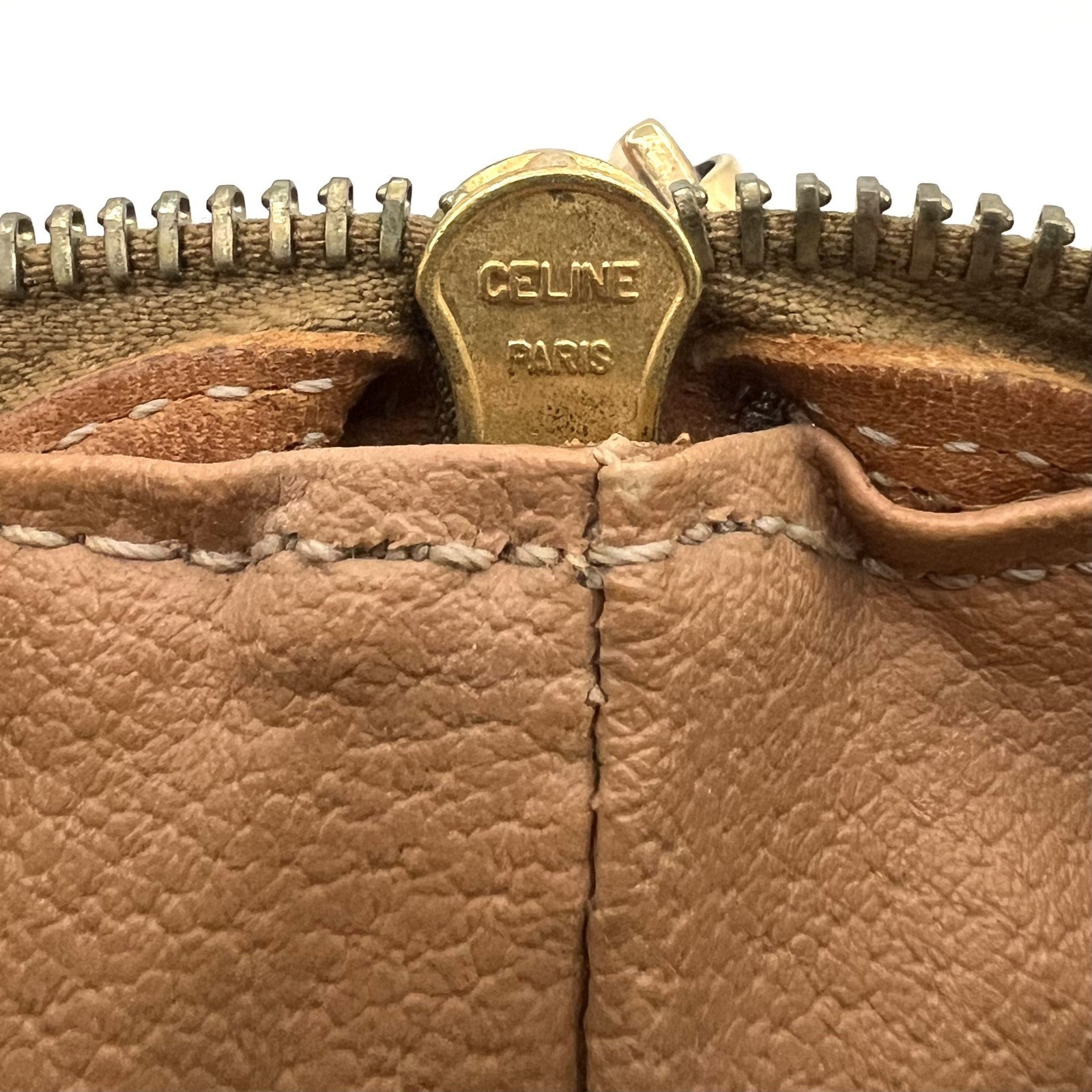 Celine Macadam Cosmetic Pouch - Brown, PVC Leather