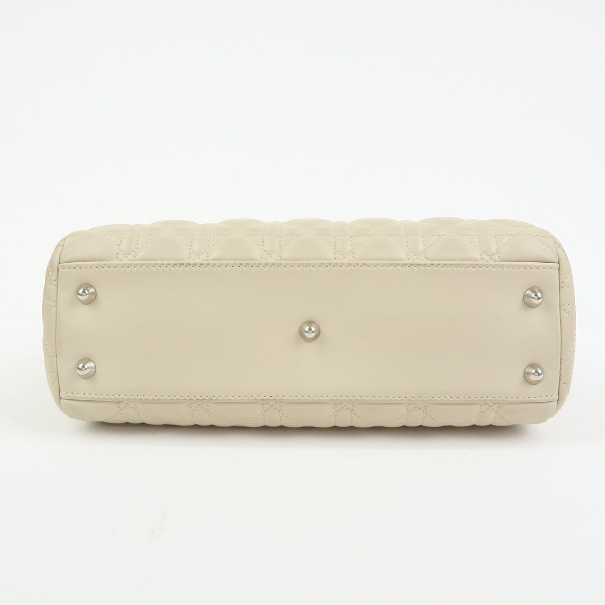 Christian Dior Lady Dior Hand Bag - Ivory, Lamb Skin