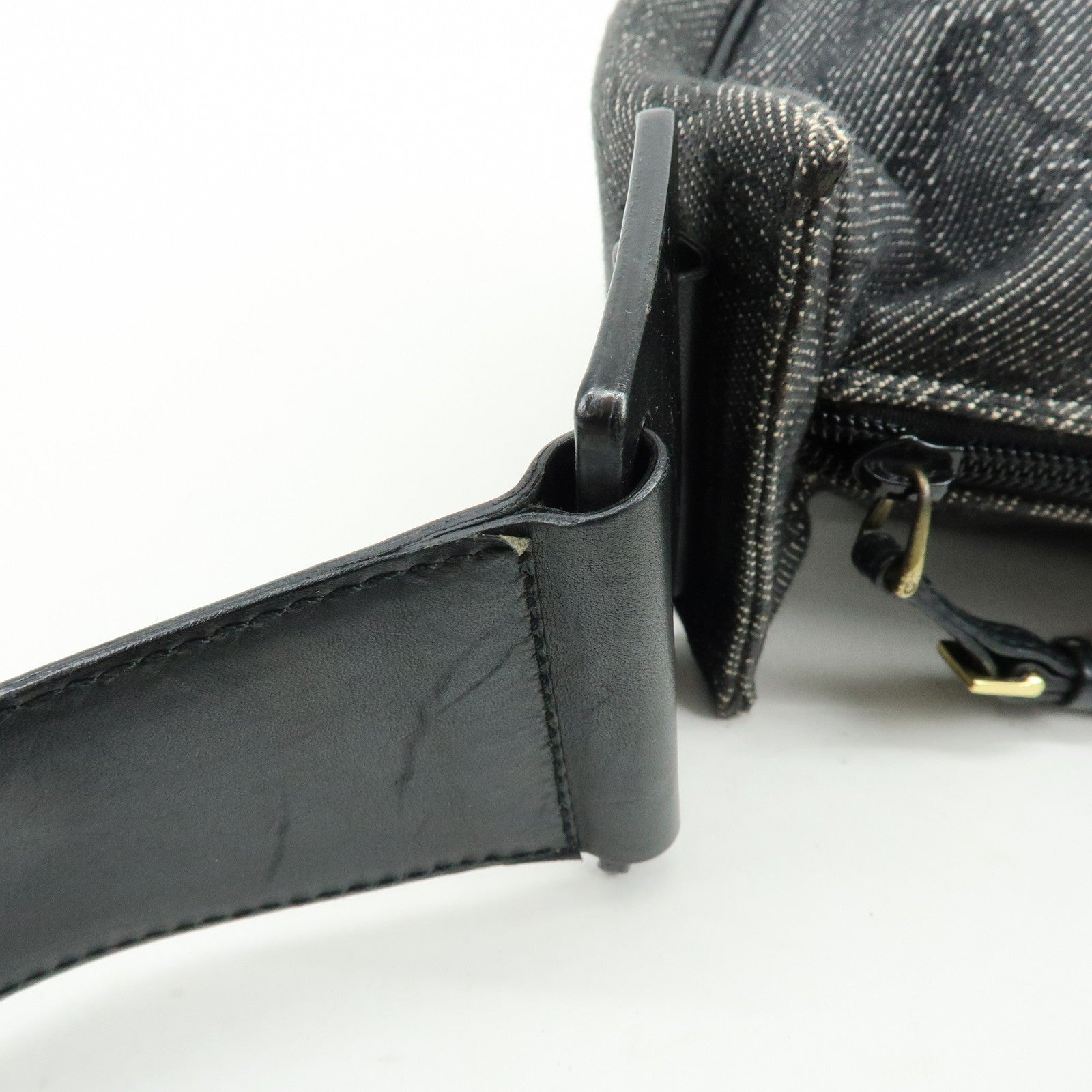 Gucci Shoulder Bag - Black, GG Canvas, Leather