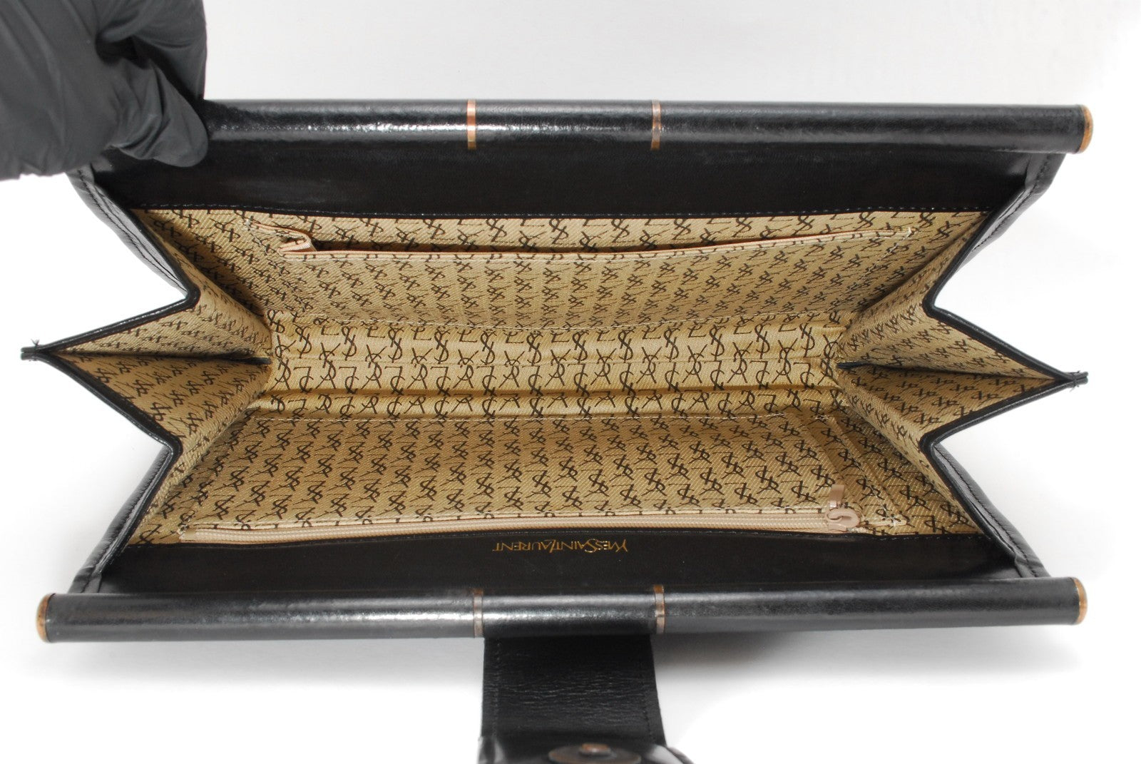 Saint Laurent Yves Clutch Bag - Black, Leather
