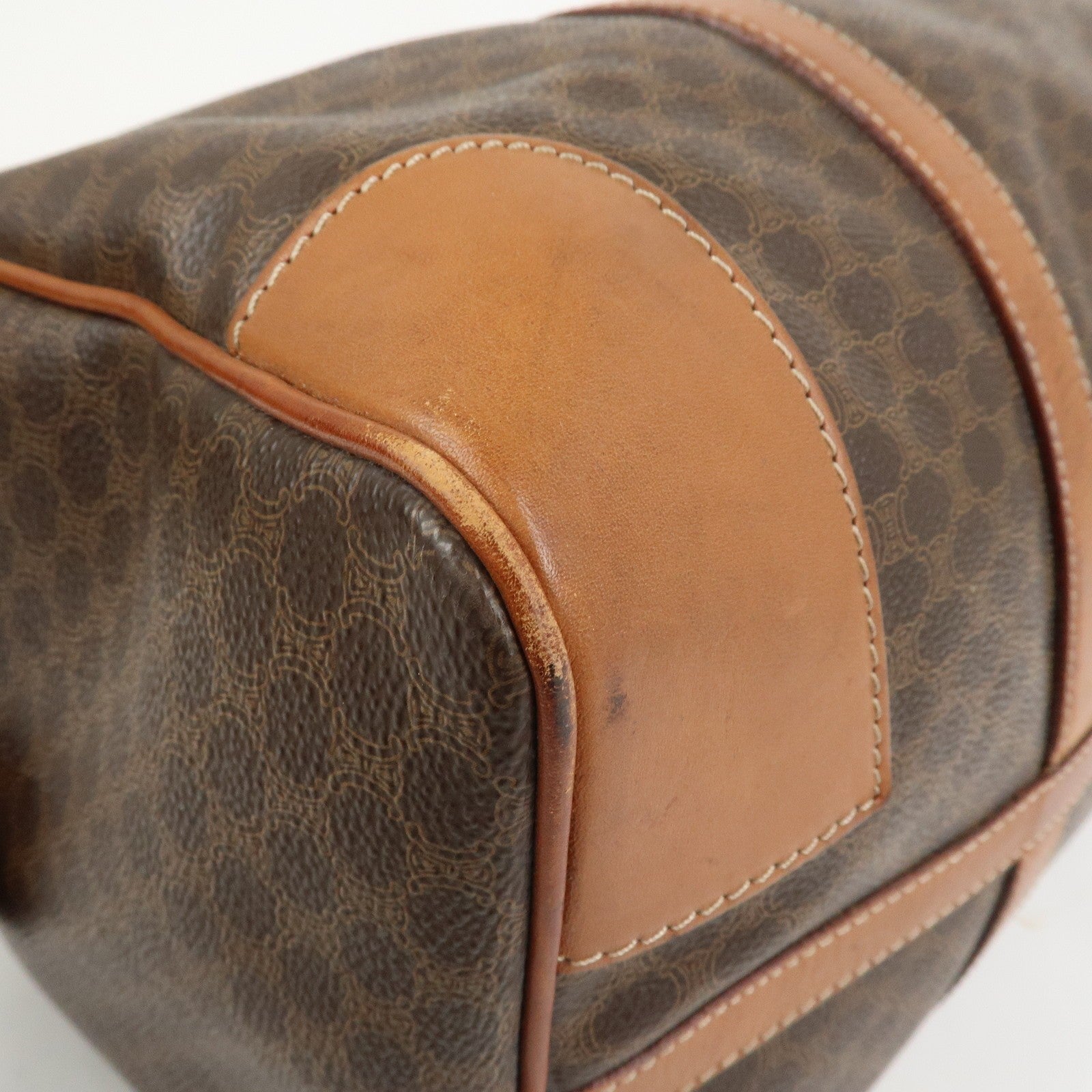 Celine Macadam Boston Bag - Brown, PVC Canvas Leather