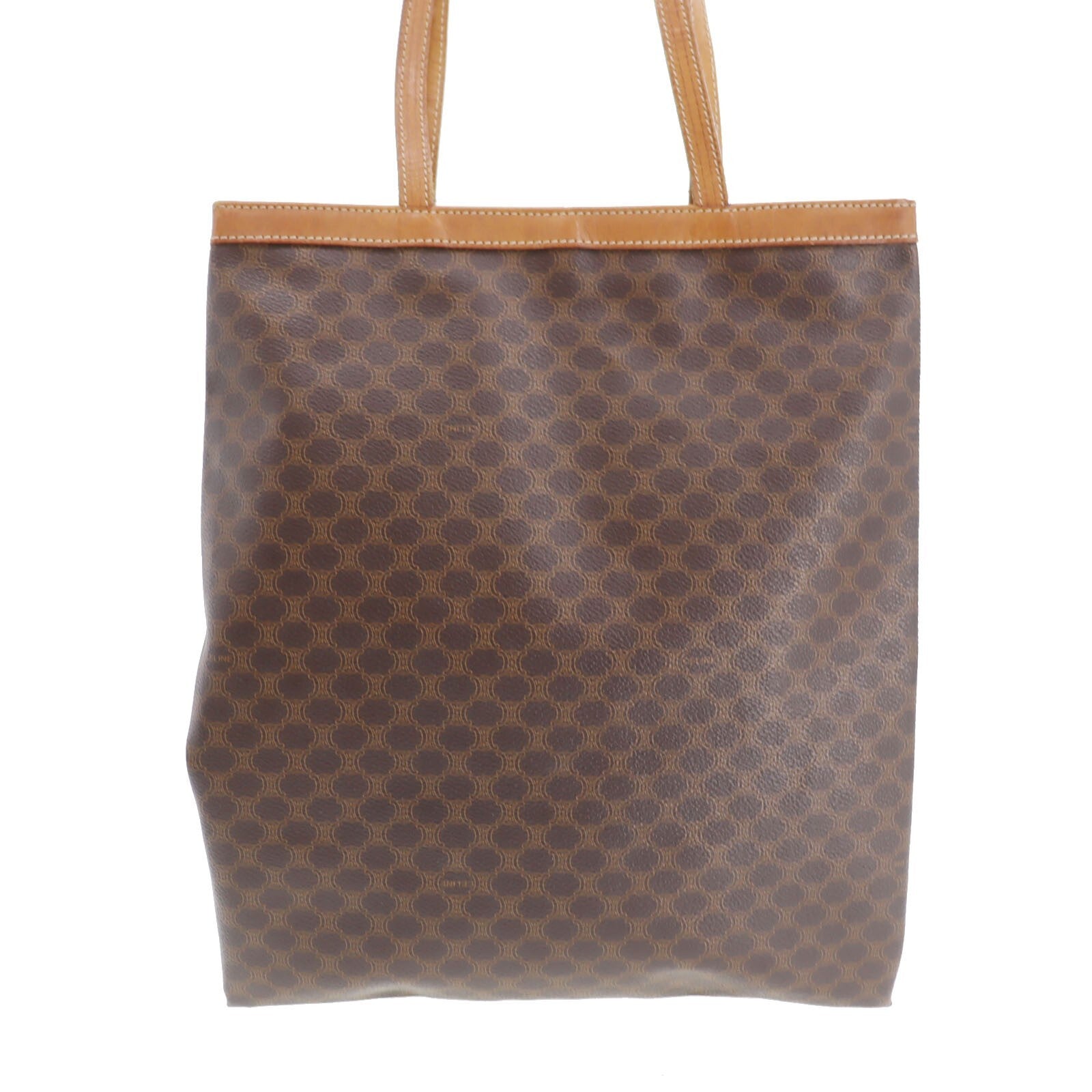 Celine Macadam Pattern Shoulder Tote Bag - Brown, PVC Leather