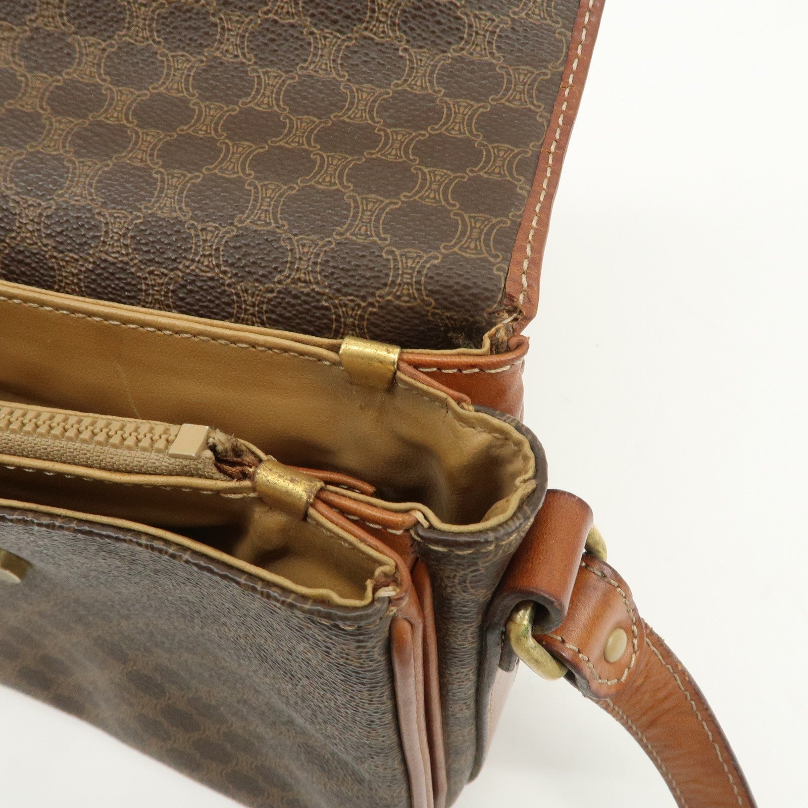 Celine Macadam Shoulder Bag - Brown, PVC