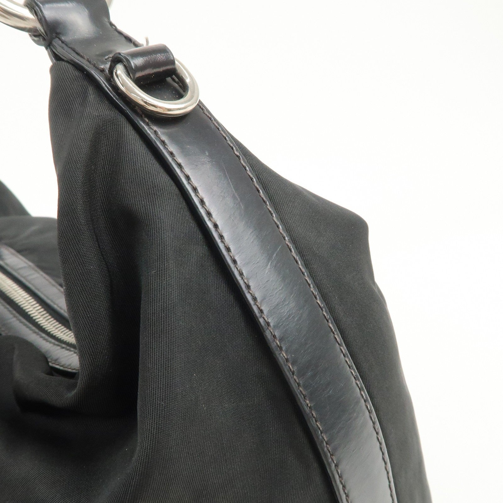 Prada Shoulder Bag - Black, Nylon, Leather