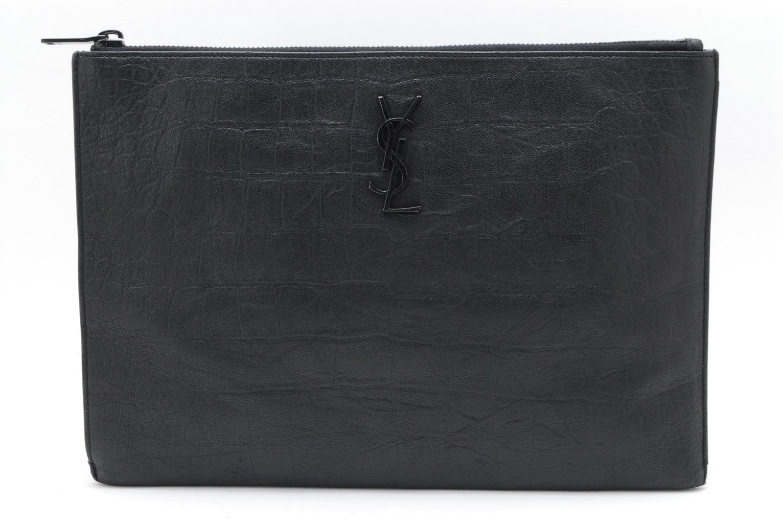 Saint Laurent Clutch Pouch Bag - Black, Leather