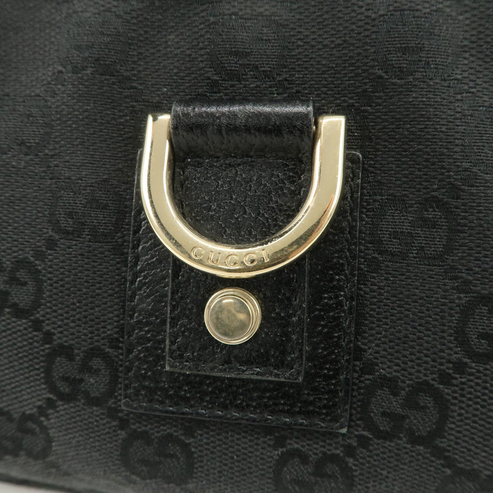 Gucci Abbey GG Canvas Leather One Shoulder Bag - Black, Canvas