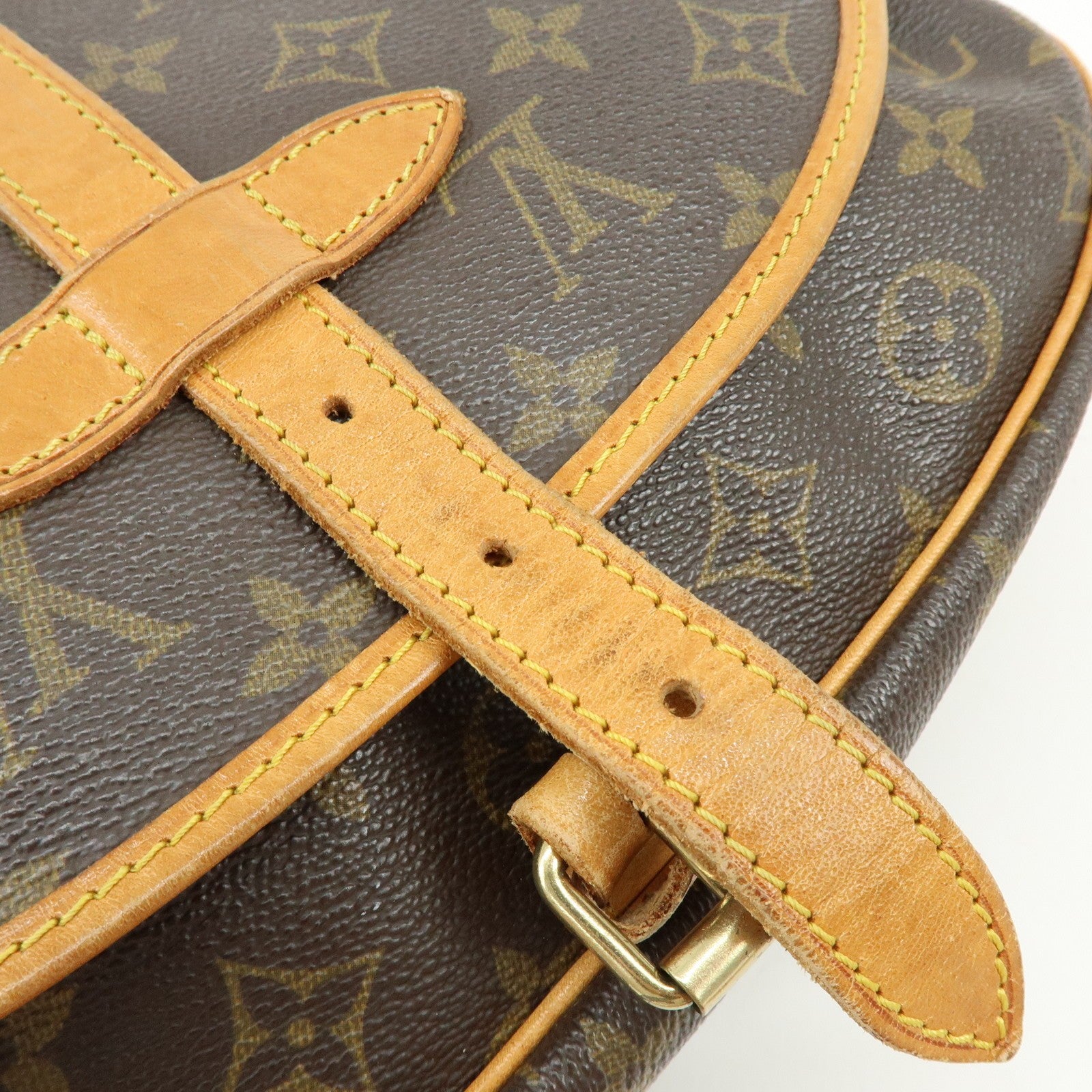 Louis Vuitton Monogram Saumur 30 Canvas Shoulder Bag Brown