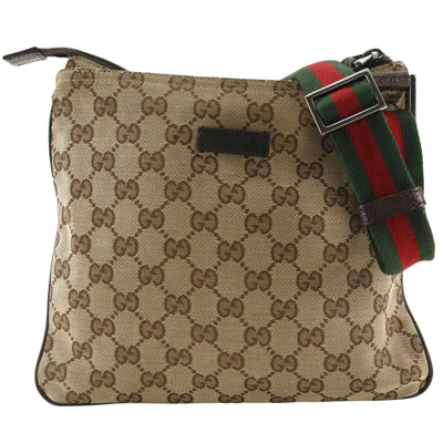 Gucci Sherry Line Shoulder Bag - Brown, GG Canvas
