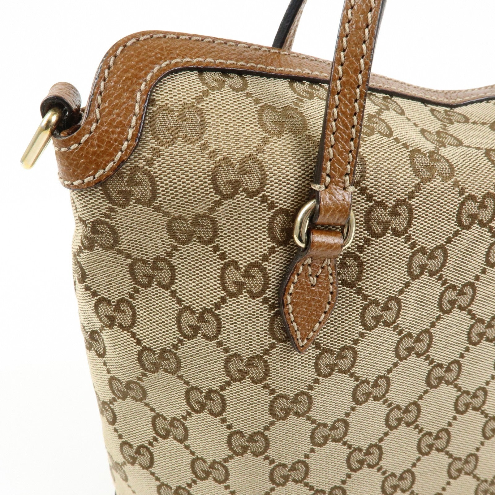 Gucci Hand Bag - Beige, Canvas Leather