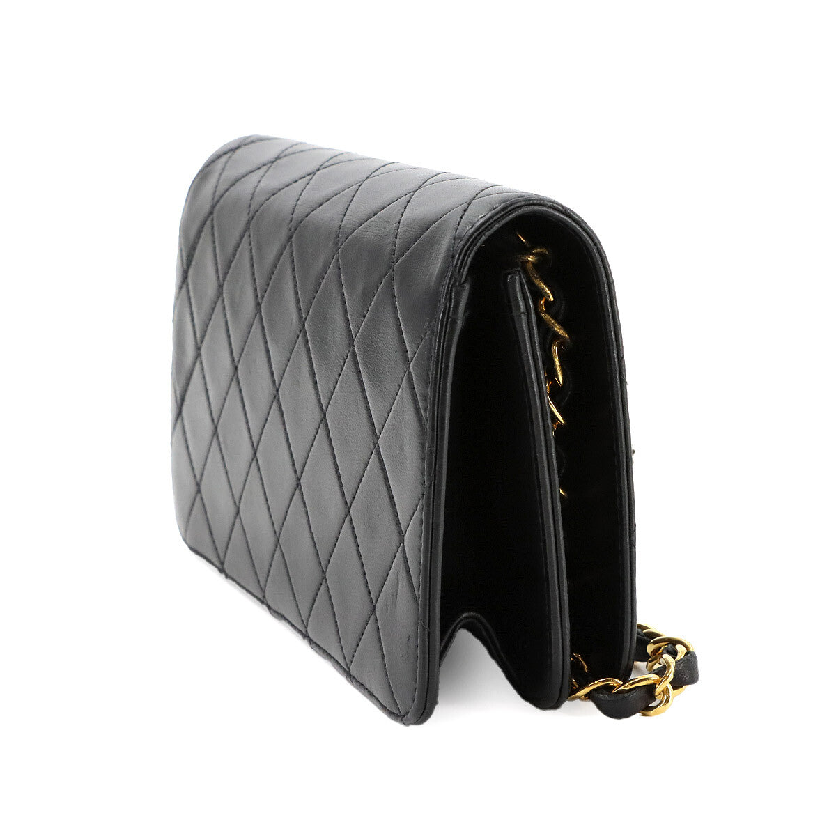 Chanel Matelasse Chain Shoulder Bag - Black, Leather