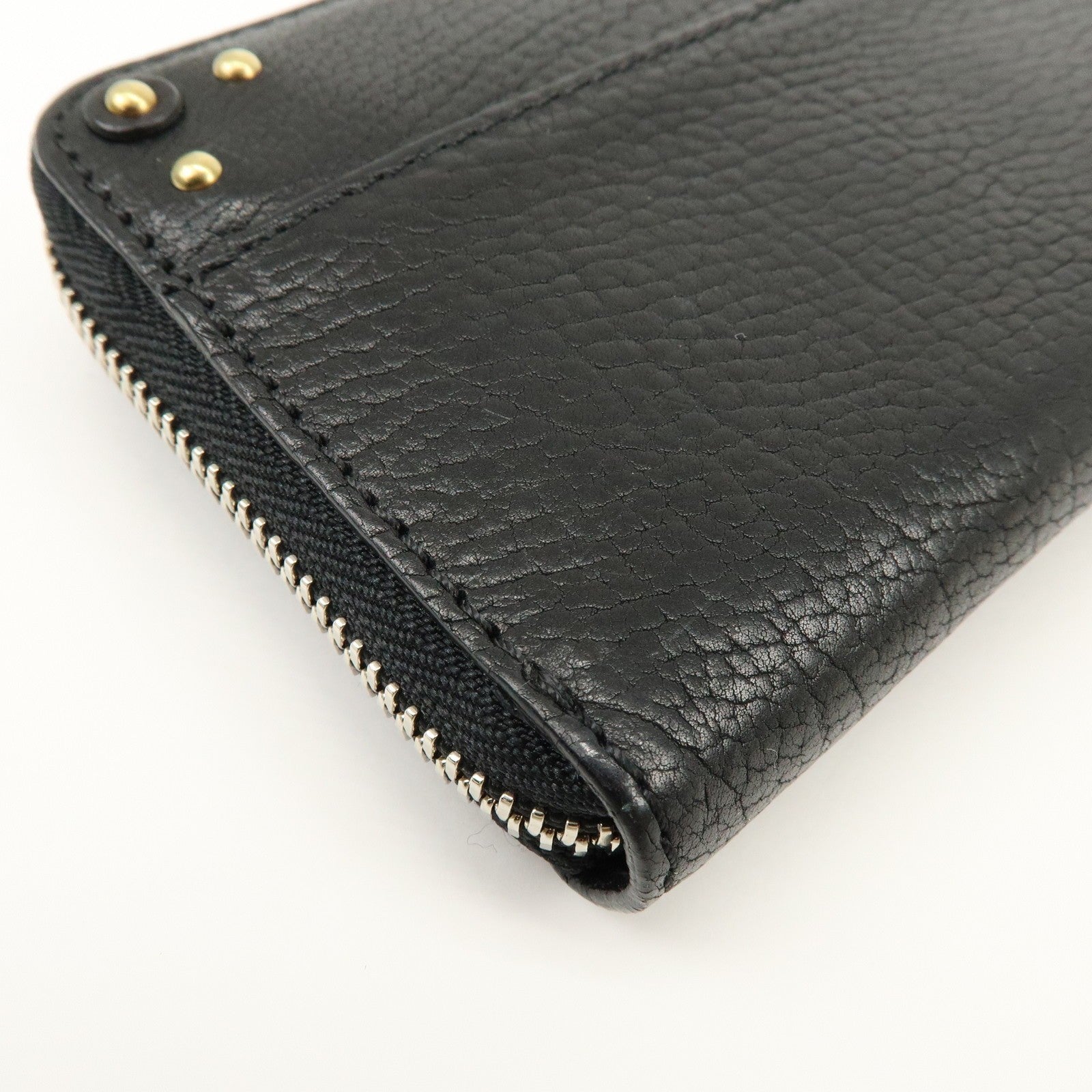 Chloe Aurora Studs Wallet - Black, Leather