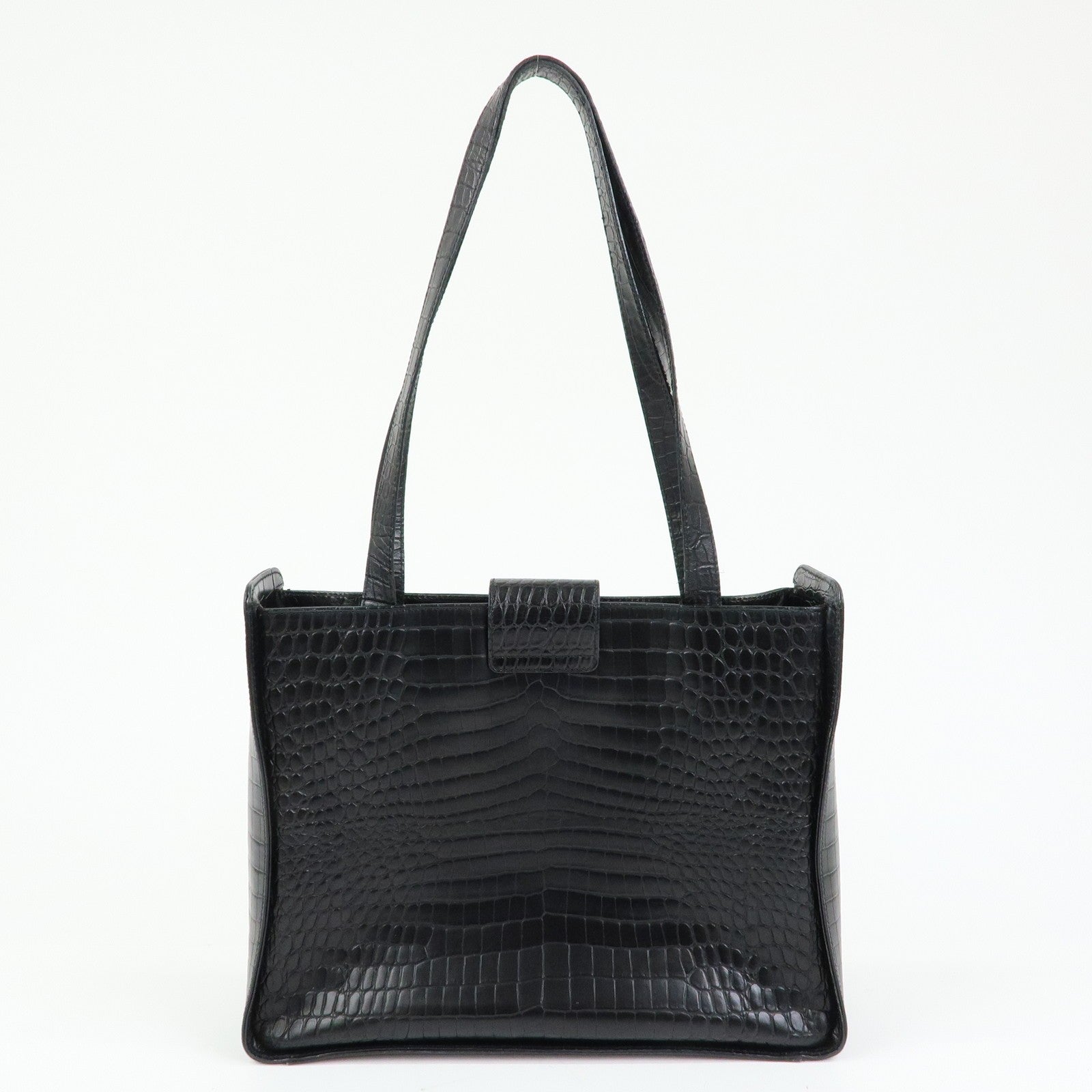 Ferragamo Vara Tote Bag - Black, Embossed Leather