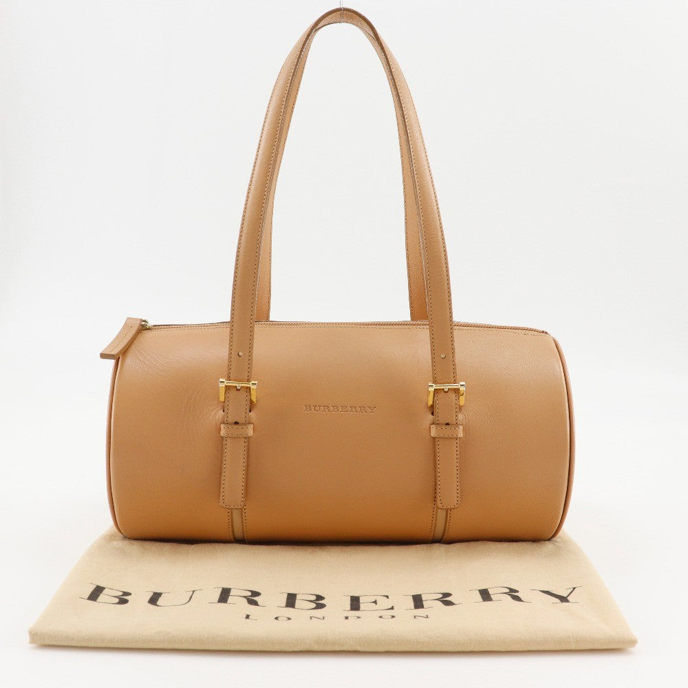 Burberry Logo Embossing Tote Bag - Beige, Leather