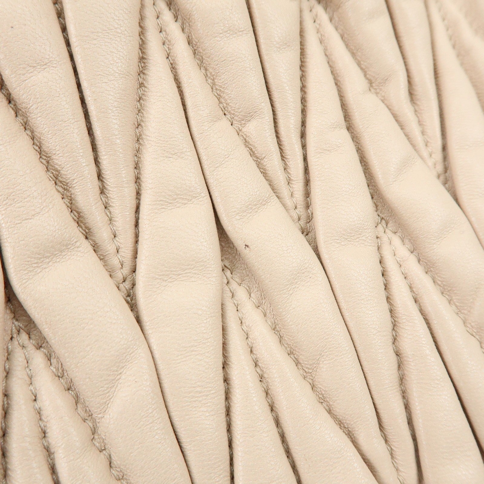Miu Miu Clutch Bag - Beige, Nappa Leather