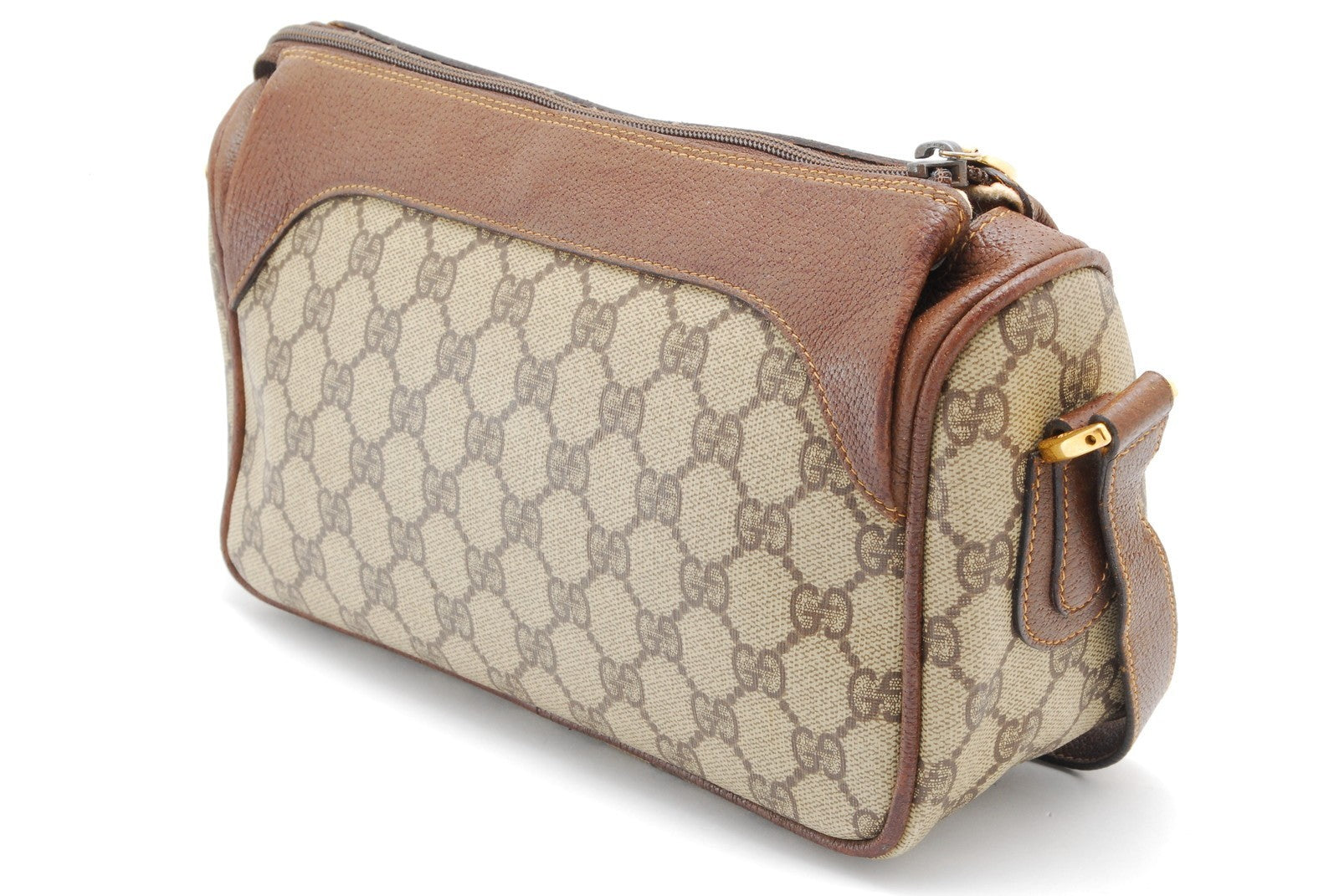 Gucci Vintage Shoulder Bag - Brown, PVC