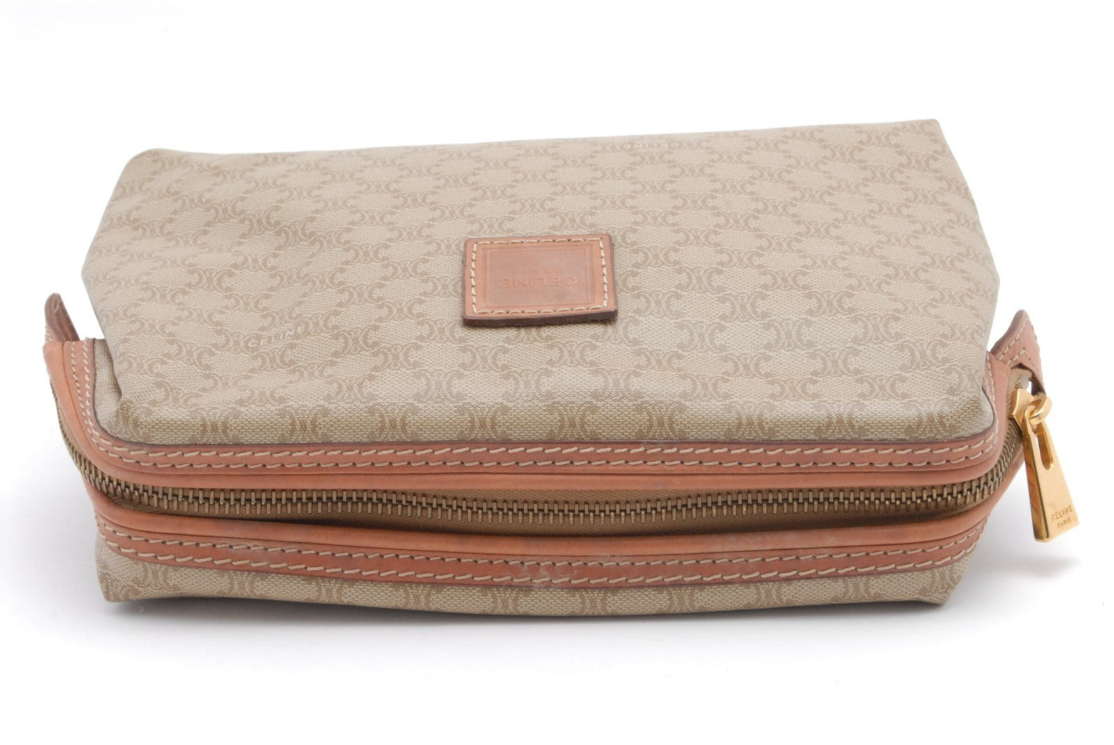 Celine C Charm Clutch Bag - Beige, PVC