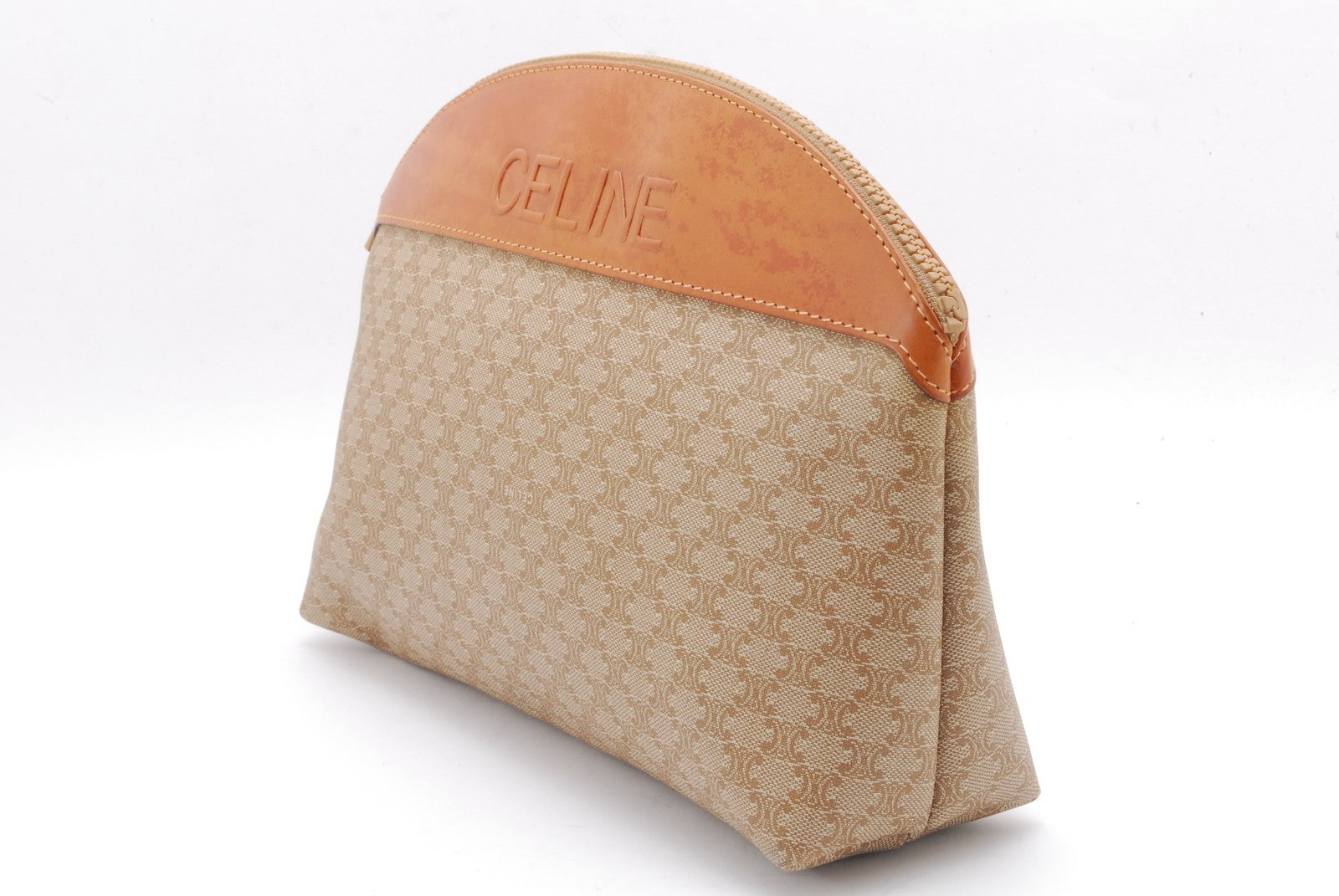 Celine C Charm Clutch Bag - Beige Brown, PVC