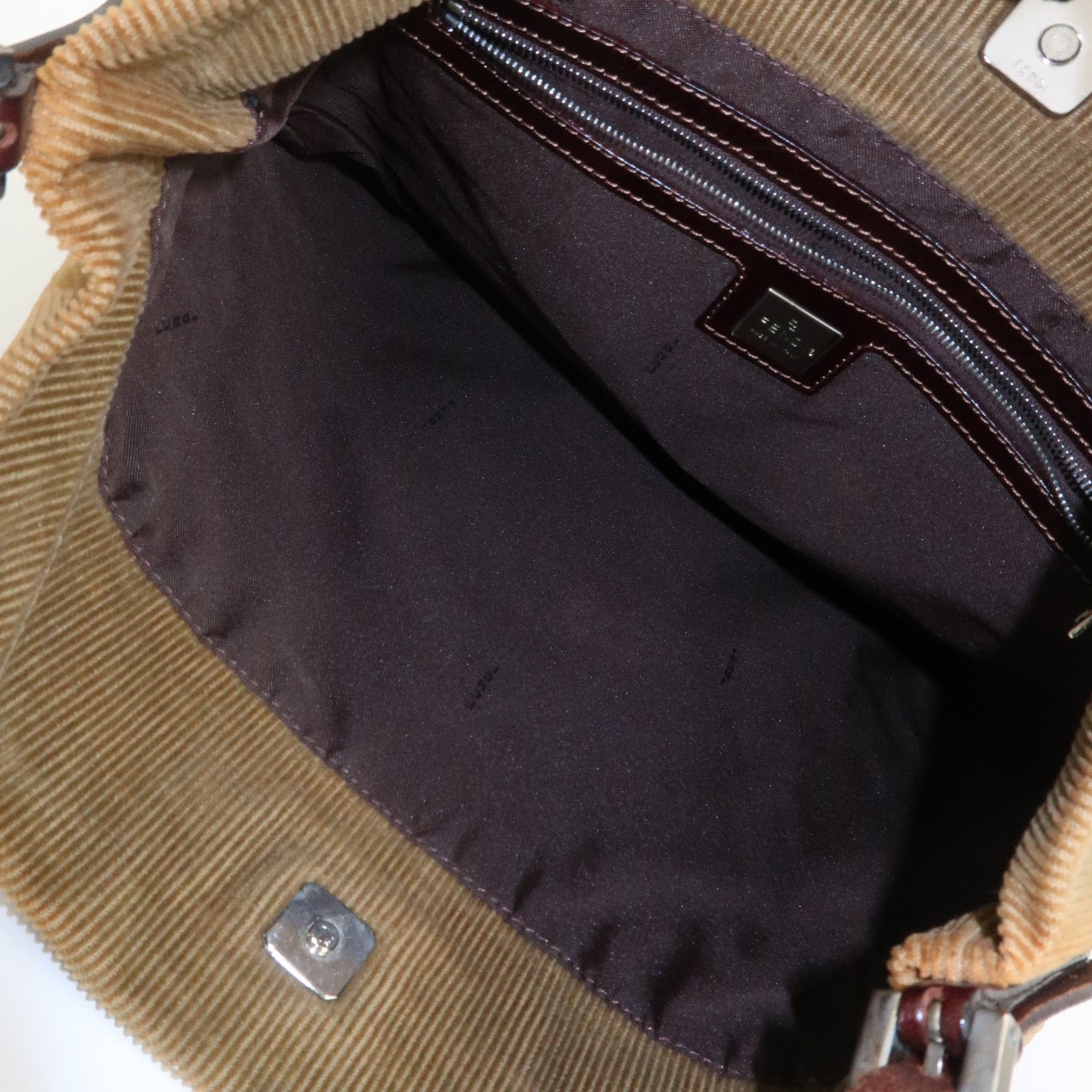 Fendi Shoulder Bag - Brown, Corduroy Leather