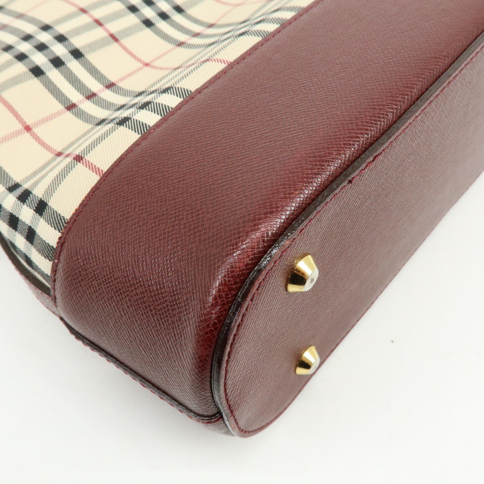 Burberry Shoulder Bag - Beige, Bordeaux, Canvas Leather
