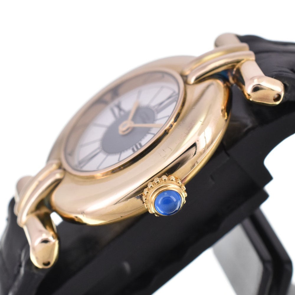 Cartier Must Colisee Vermeil SM Wristwatch - Gold, SV925 (Gold Plated) / Leather