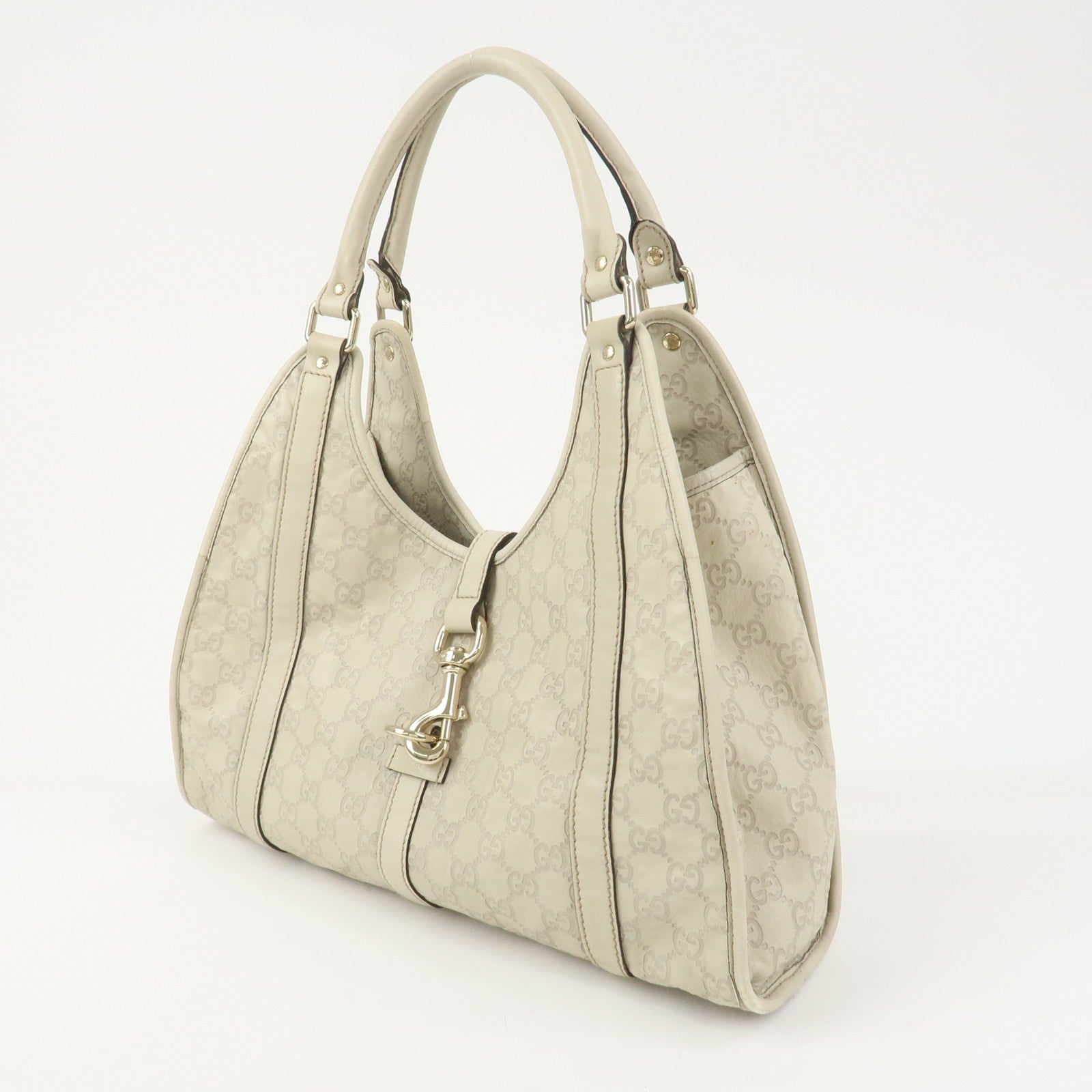 Gucci Guccissima Shoulder Hand Bag - Ivory, Leather
