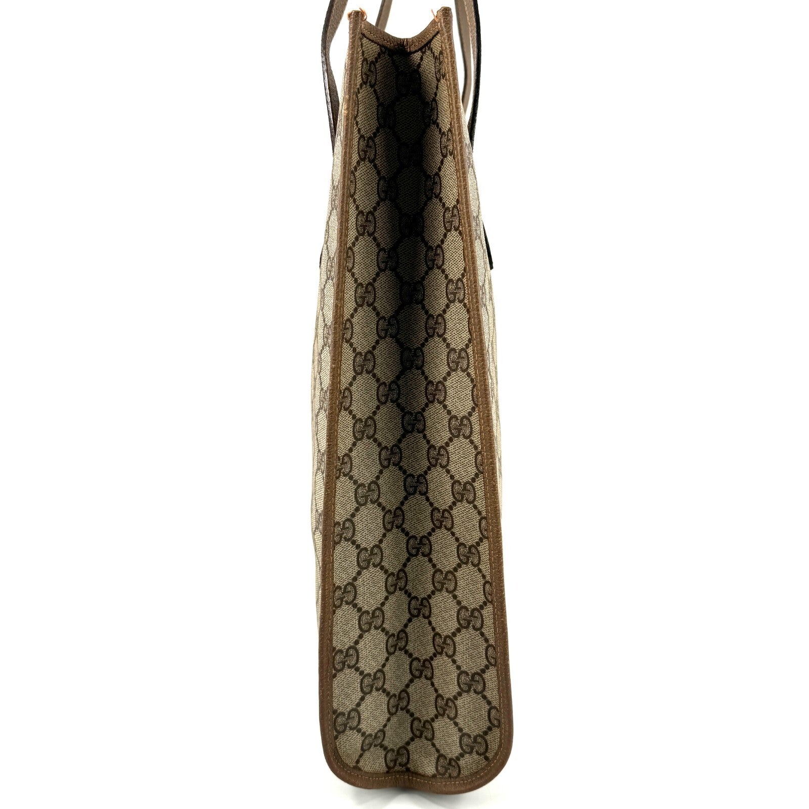 Gucci GG Supreme Tote Shoulder Bag - Brown, PVC