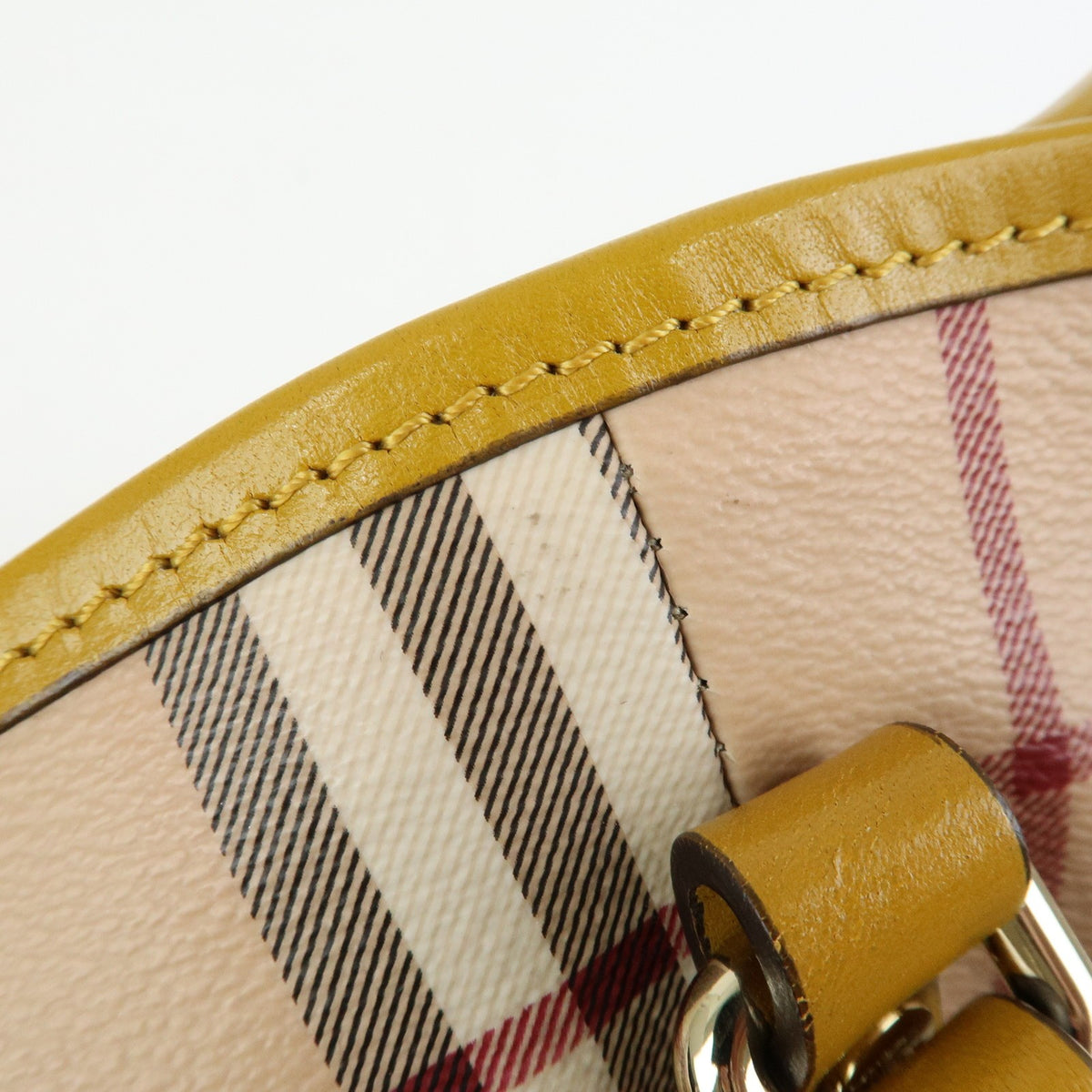 Burberry Tote Bag - Beige, Mustard Yellow, PVC, Leather- מגיע עם הארנק