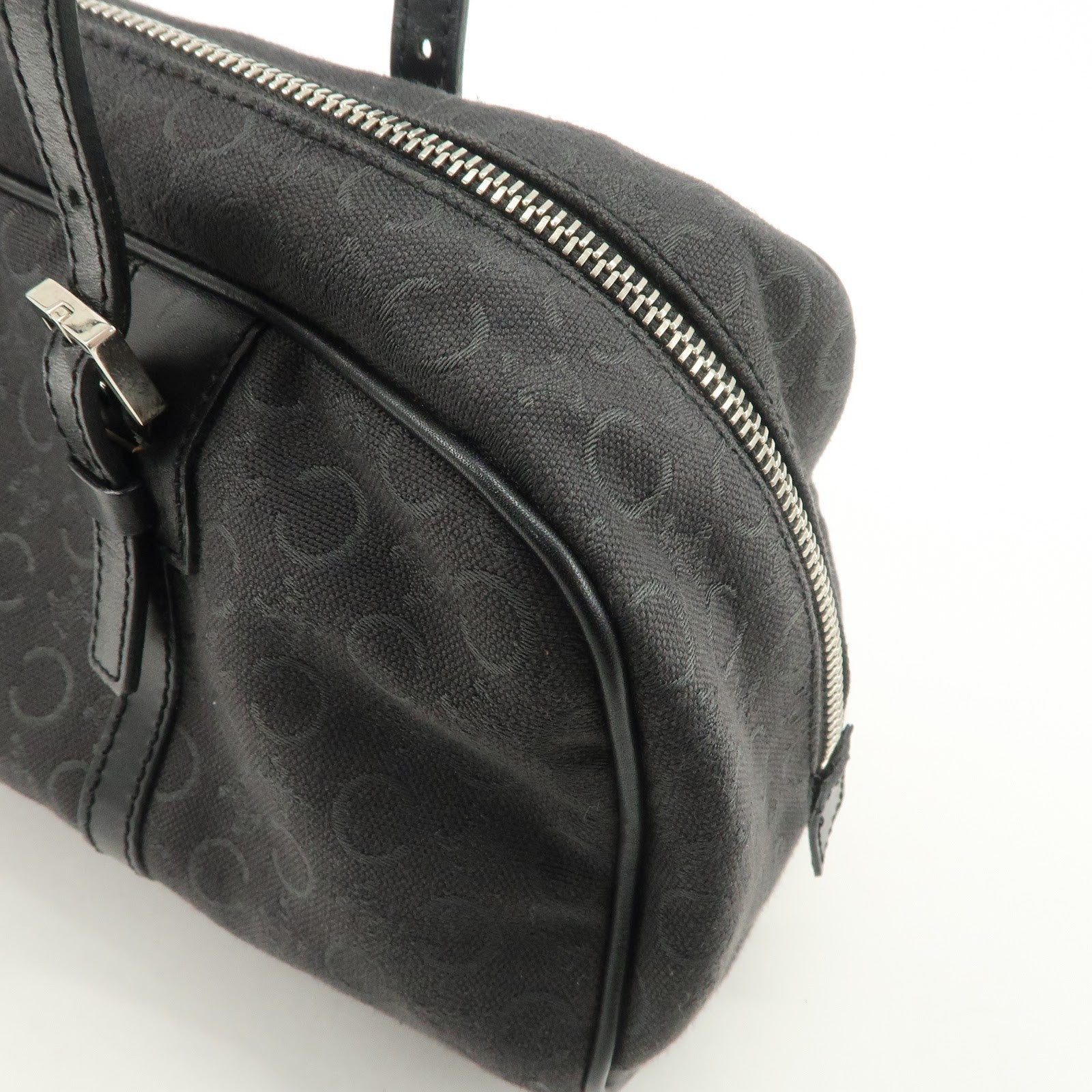 Celine C Macadam Mini Boston Bag - Black, Canvas