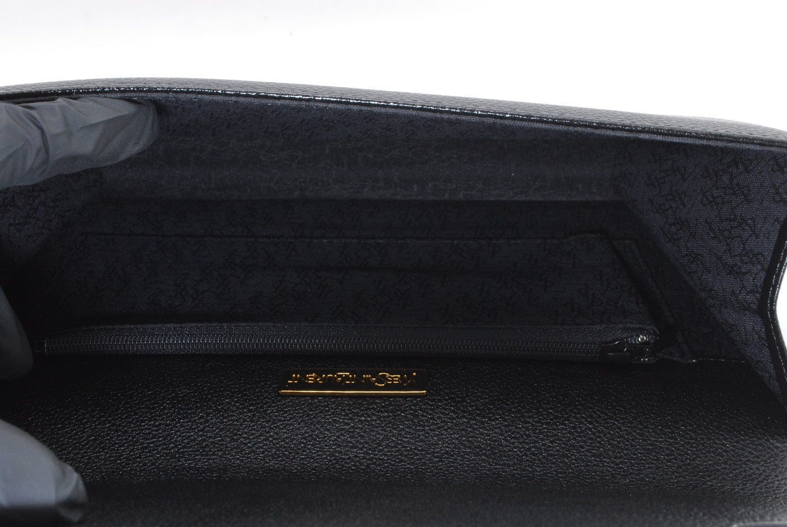 Saint Laurent Yves Vintage Clutch - Black, Leather