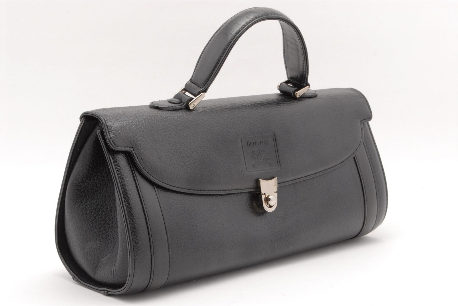 Burberry Nova Check Hand Tote Bag - Black, Leather