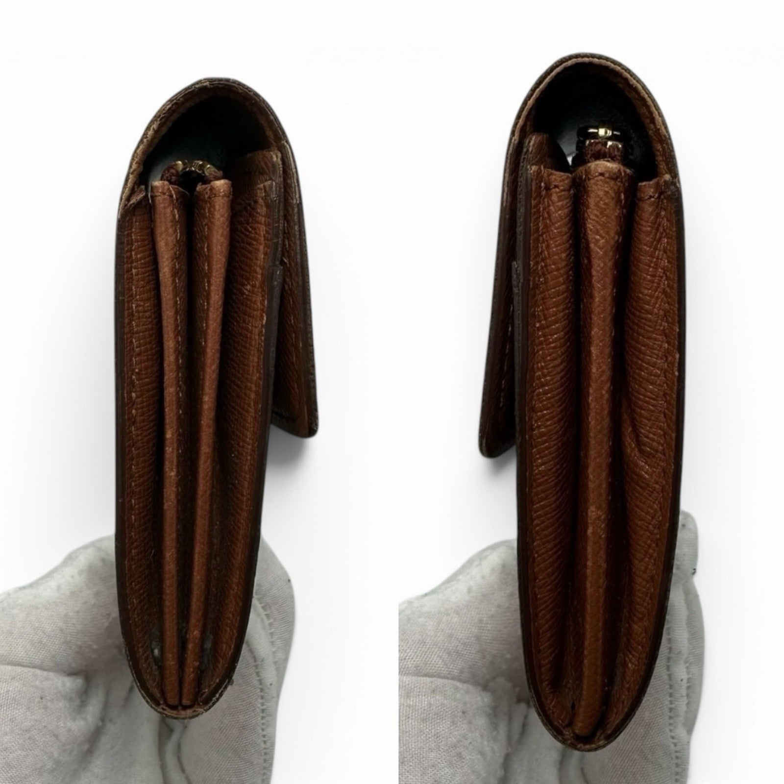 Louis Vuitton Portefeuille Sarah Long Wallet - Brown, Leather