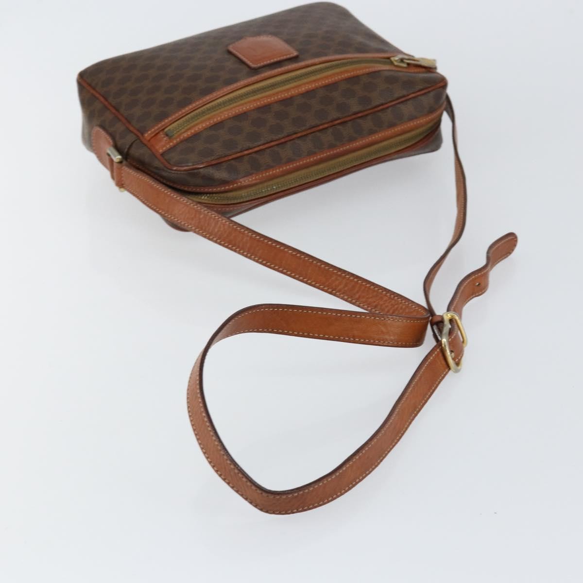 Celine Macadam Shoulder Bag - Brown/Gold, PVC Leather