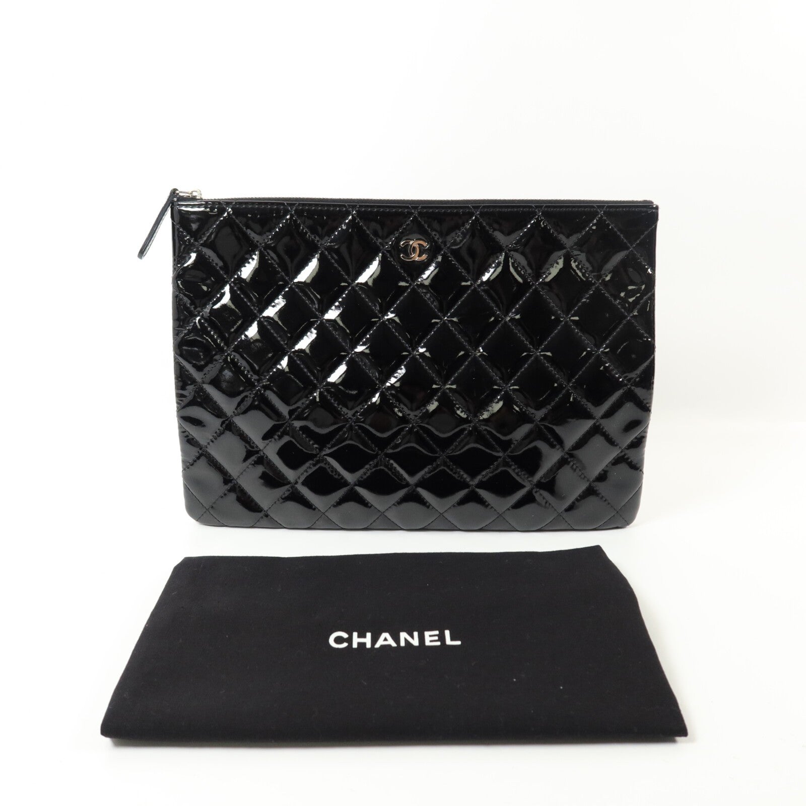 CHANEL CC SHW Clutch Second Bag - Black, Calfskin