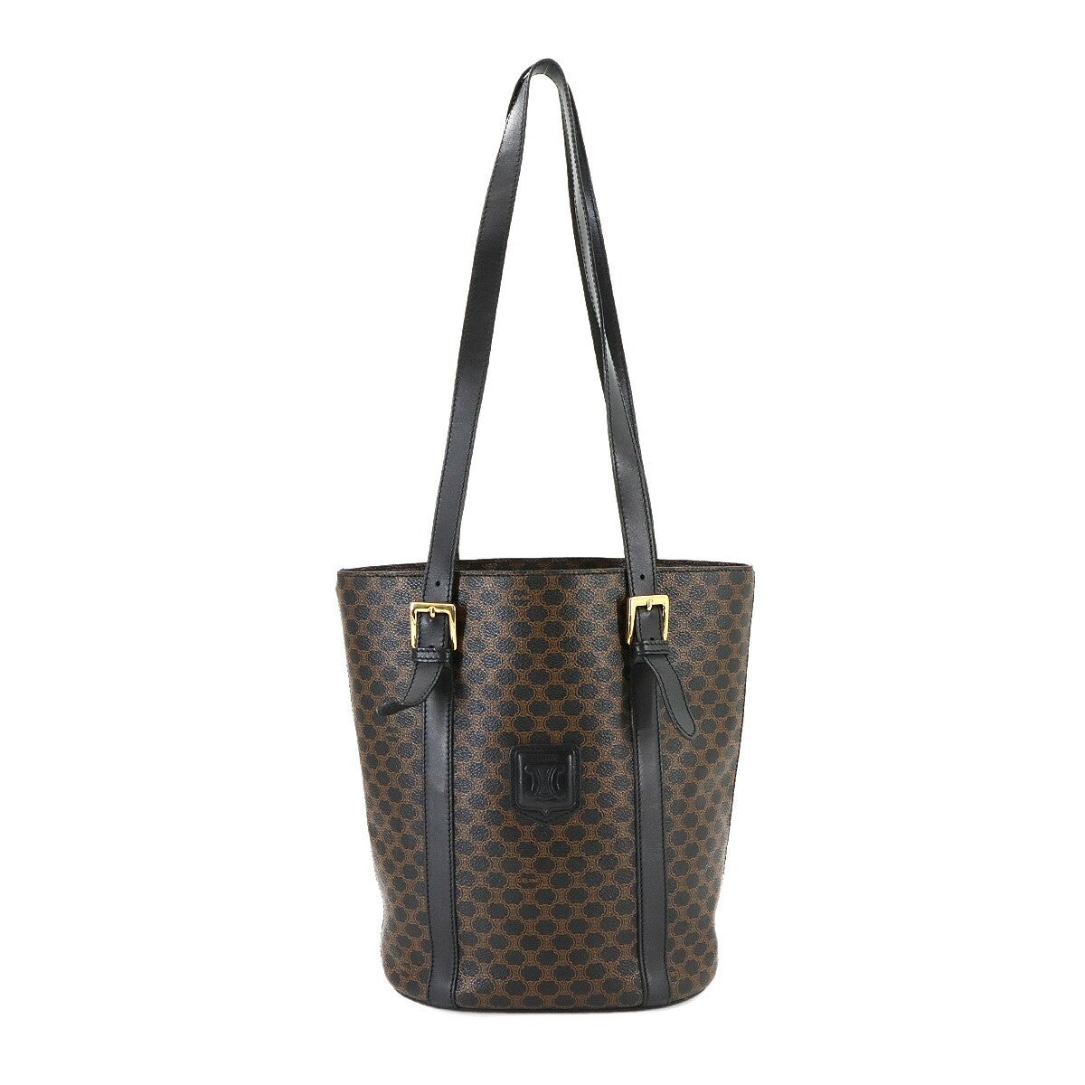 Celine Macadam Shoulder Bag - Black and Brown, PVC and Leather