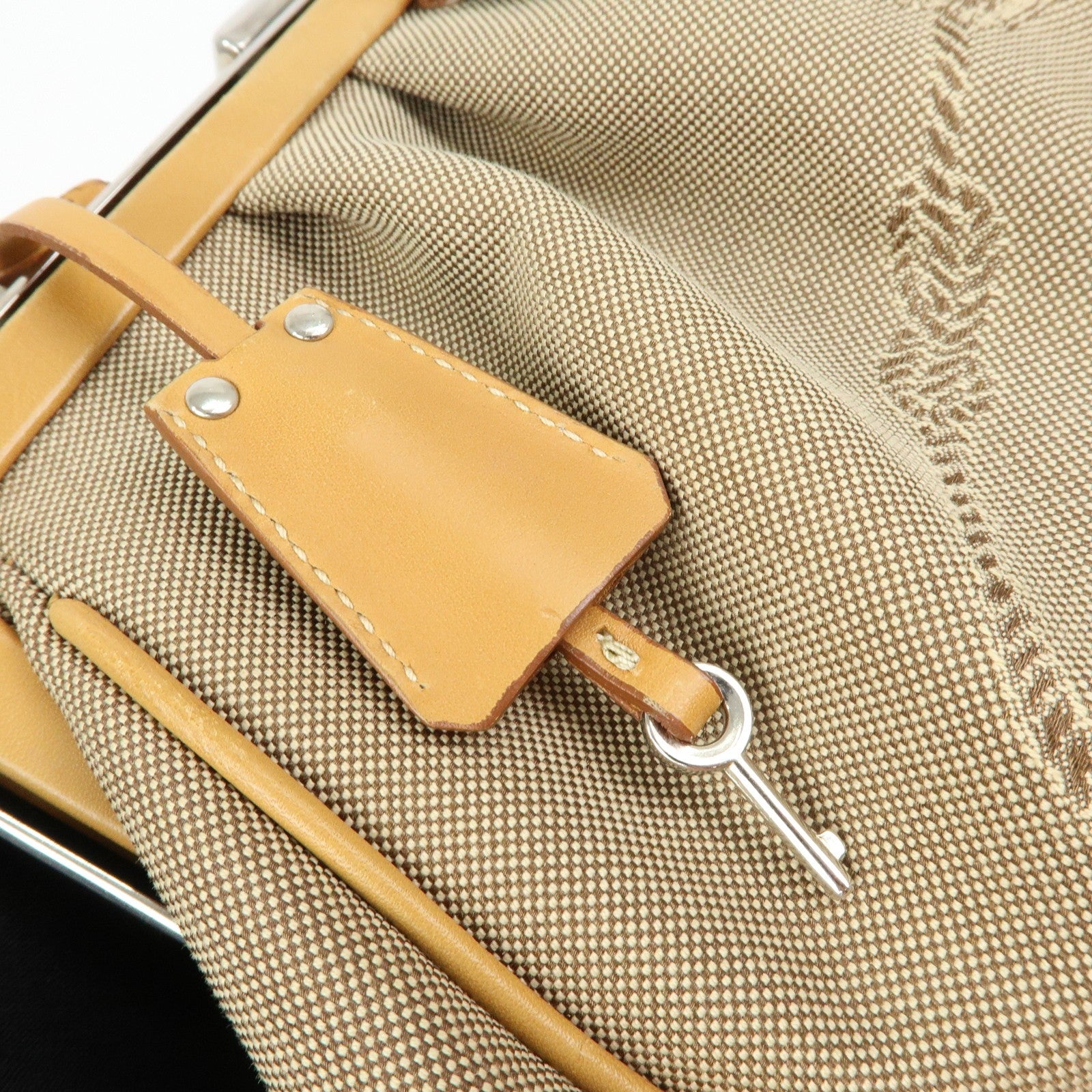 Prada BR3481 Shoulder Bag - Light Brown, Jacquard Leather