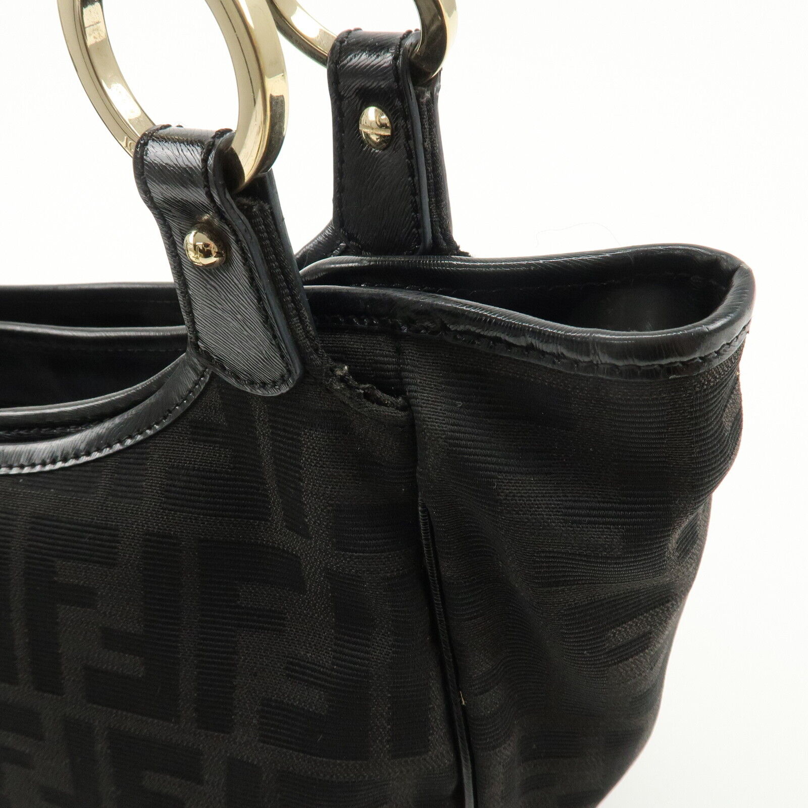Fendi Zucca Tote Bag - Black, Canvas and Leather