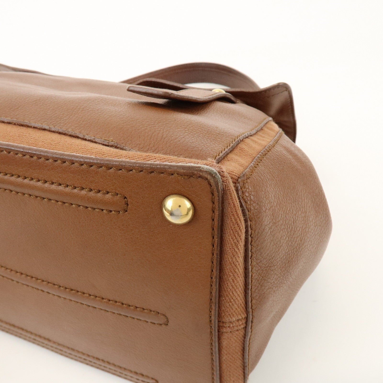 Saint Laurent Muse Two Hand Bag - Brown, Leather Canvas