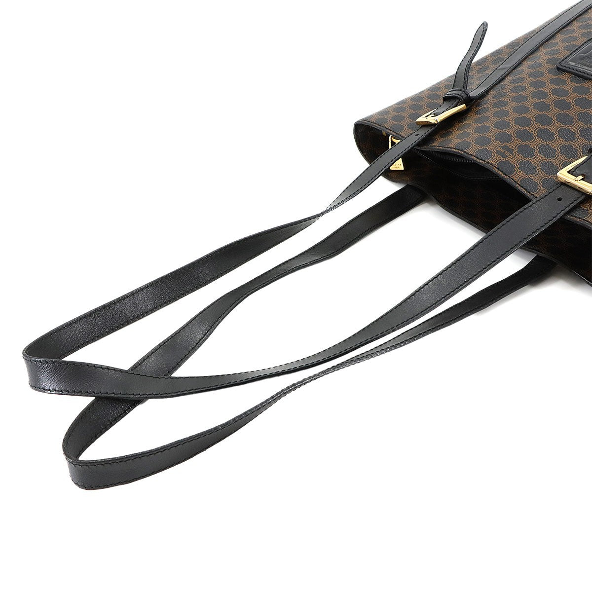 Celine Macadam Shoulder Bag - Black and Brown, PVC and Leather