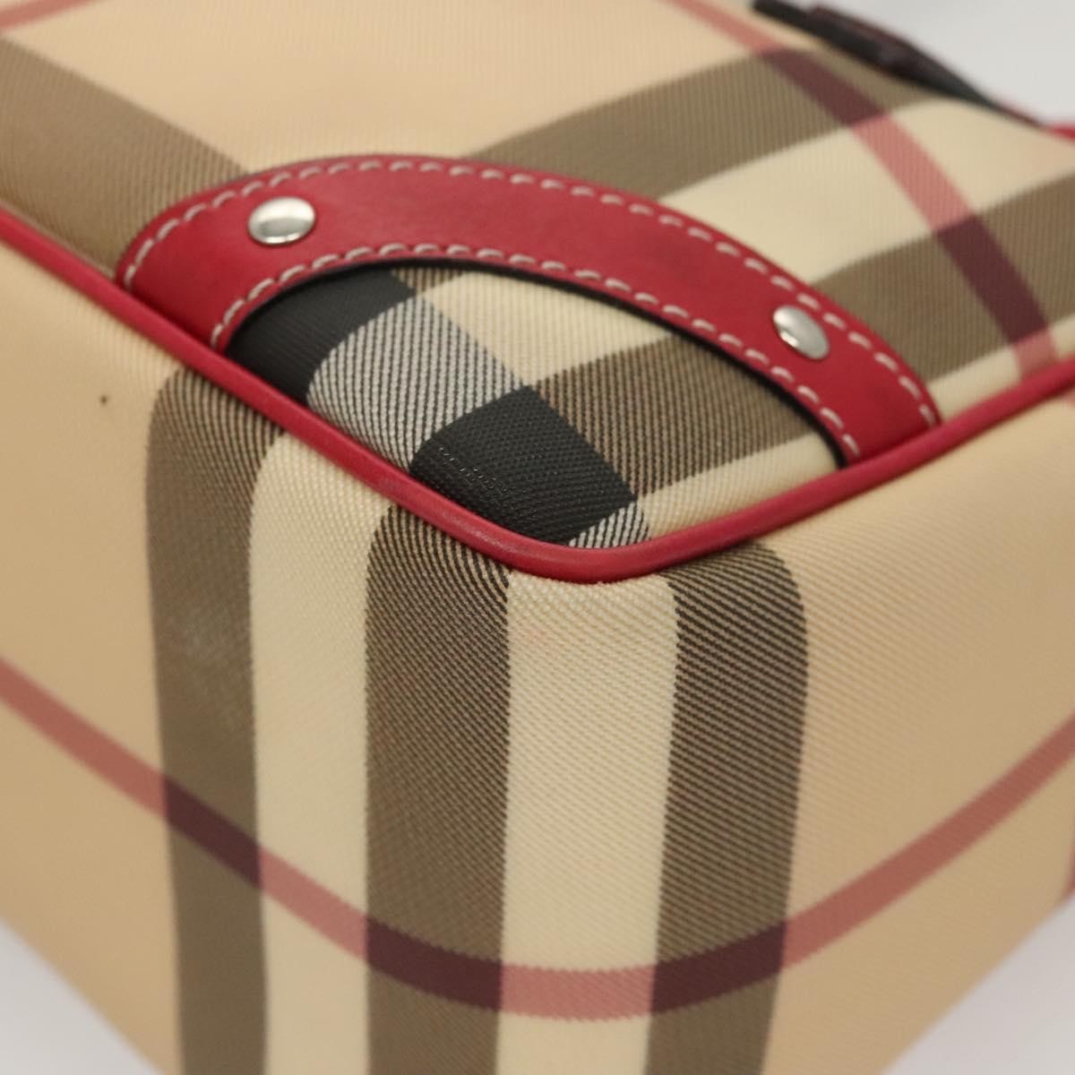 Burberry Nova Check Hand Bag - Beige/Silver, PVC Leather