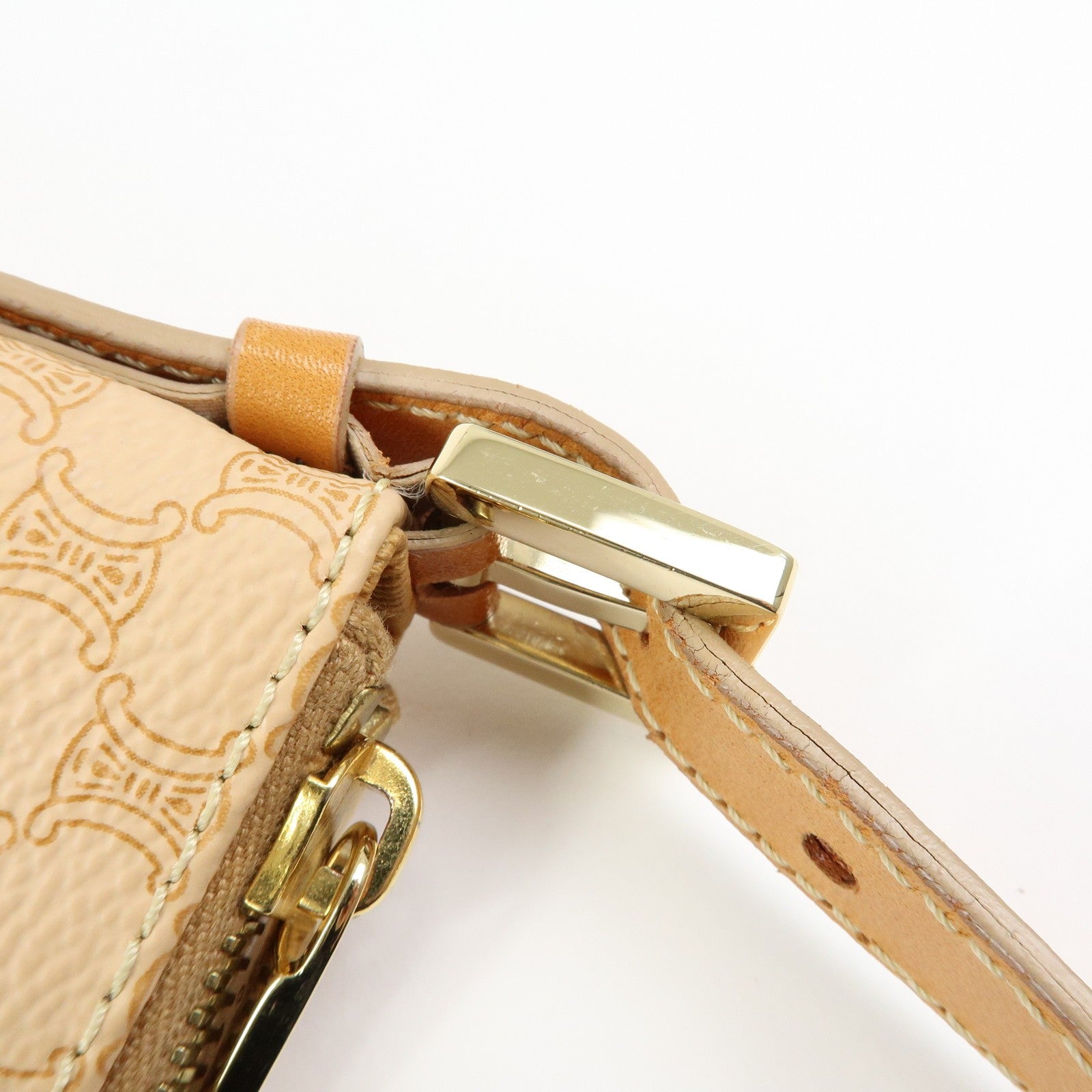 Celine Macadam Hand Bag - Beige, PVC Leather