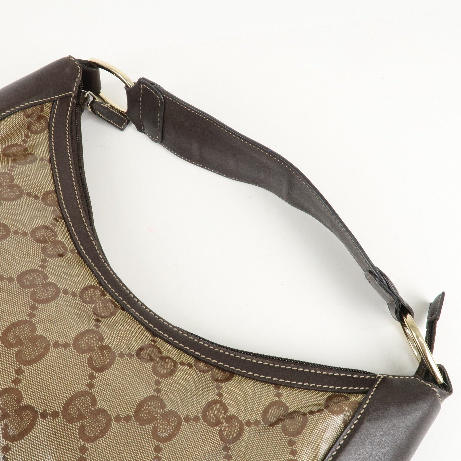 Gucci Shoulder Bag - Beige/Brown, GG Crystal Leather