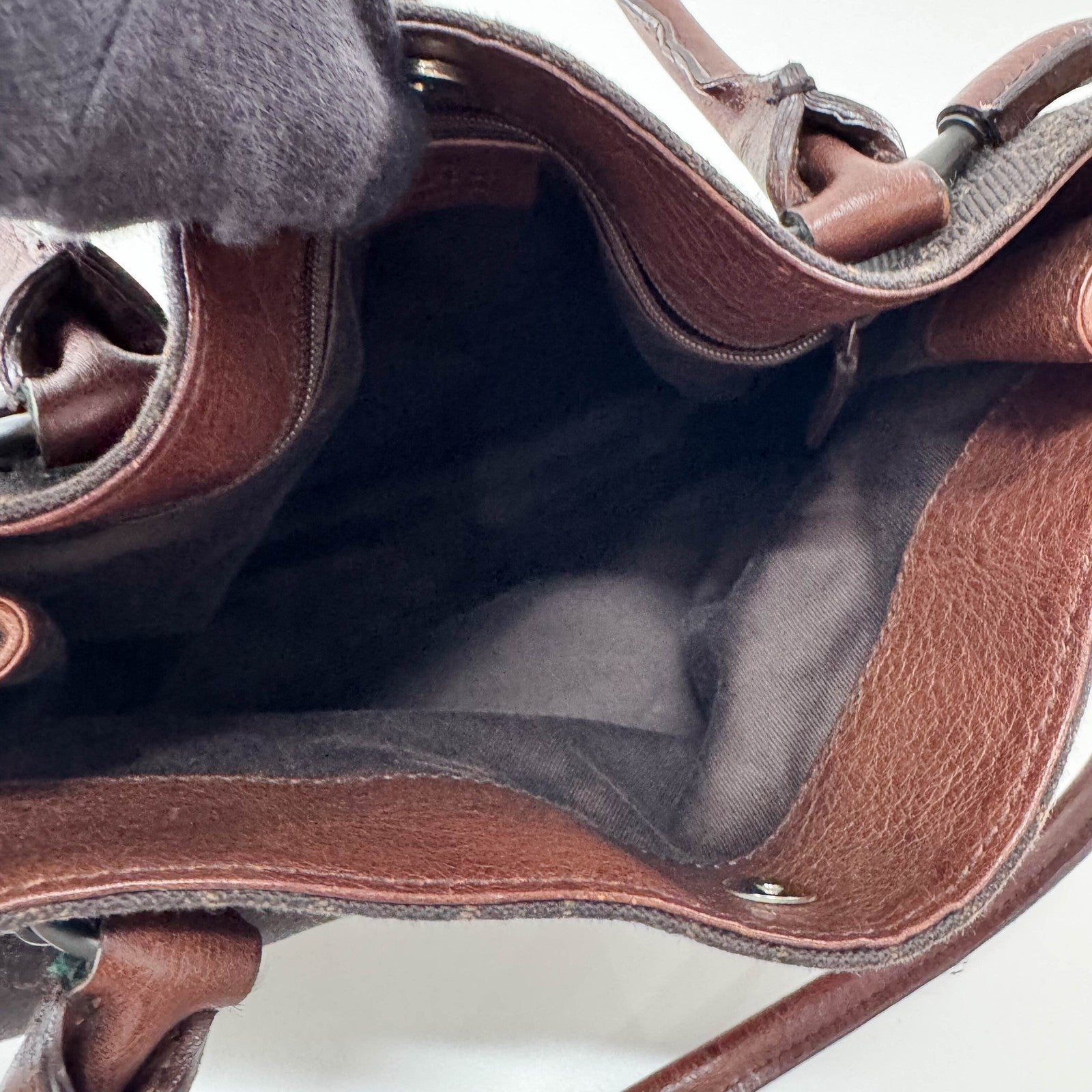 Gucci Horsebit Shoulder Bag - Brown, Canvas