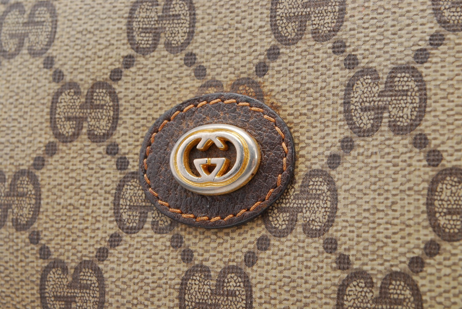 Gucci Vintage Clutch Bag - Brown, PVC Leather