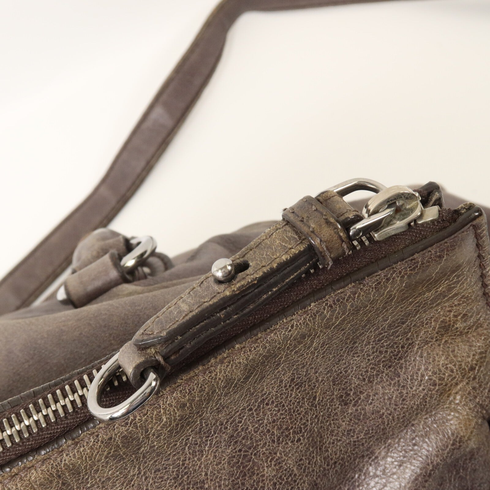 Miu Miu SHW 2 Way Shoulder Bag - Grey, Calfskin Leather