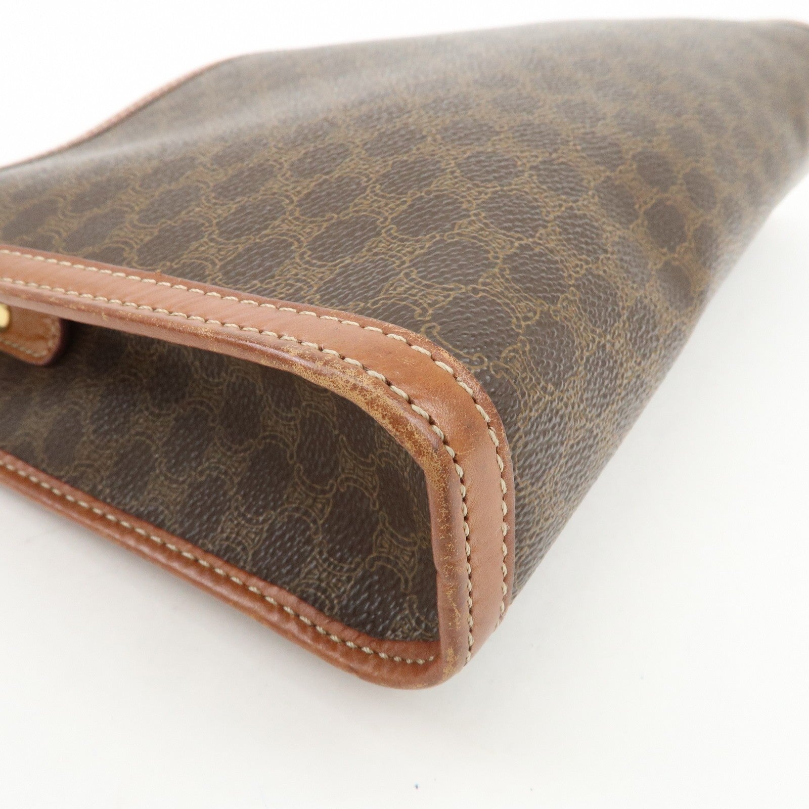 Celine Macadam Clutch Bag - Brown, PVC Coating Canvas, Leather