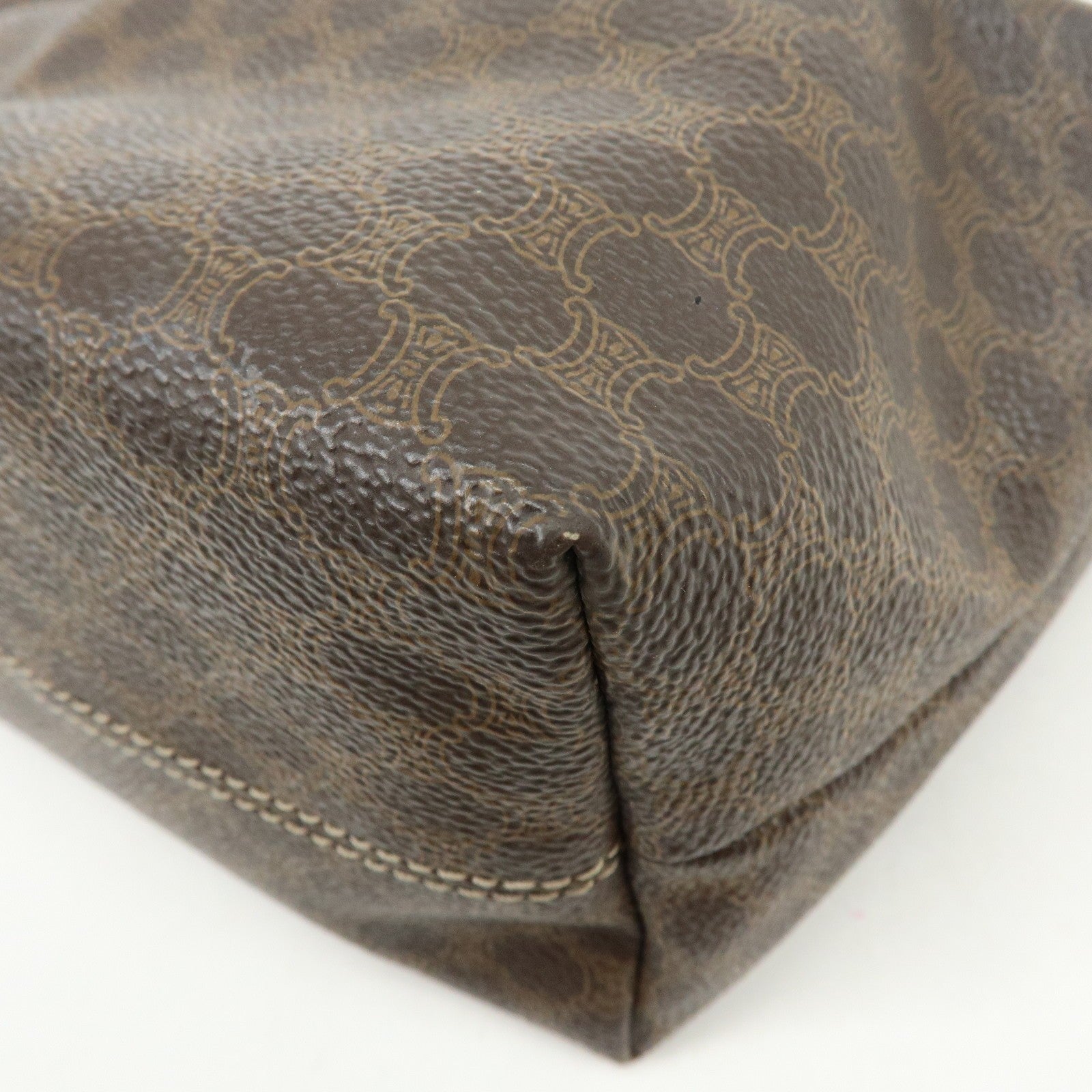 Celine Macadam Hand Bag - Brown, PVC Leather