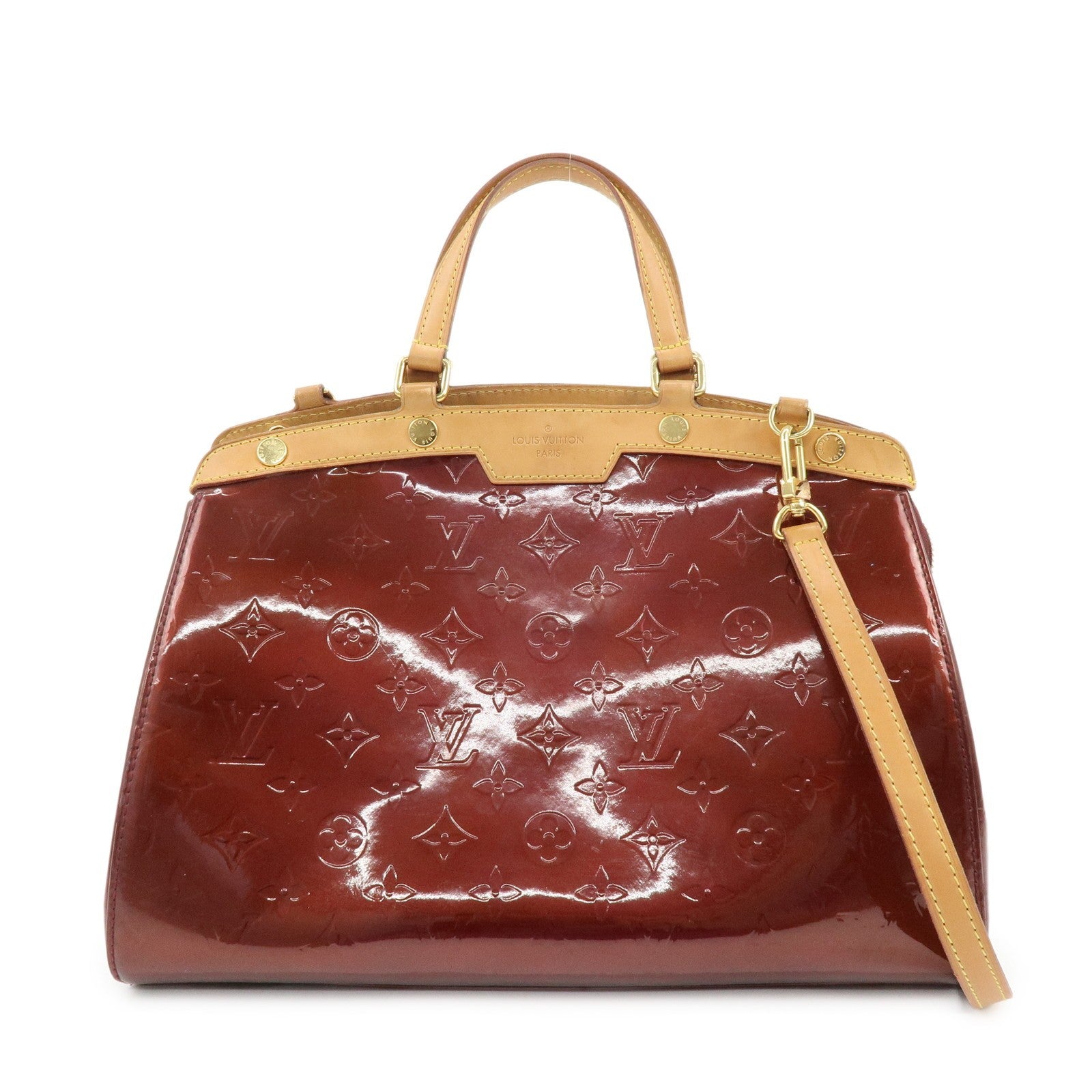 Louis Vuitton M91690 2Way Shoulder Bag - Rouge Fauve, Vernis Leather