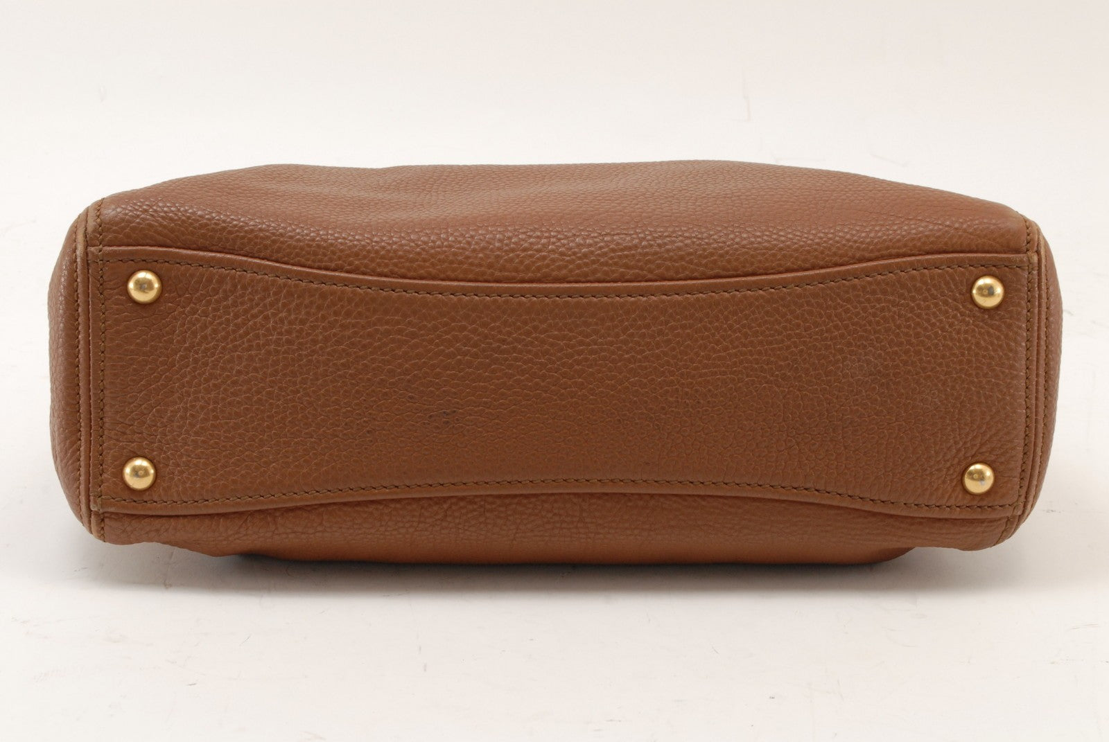 Miu Miu Vitello Lux Tote Handbag - Brown, Leather
