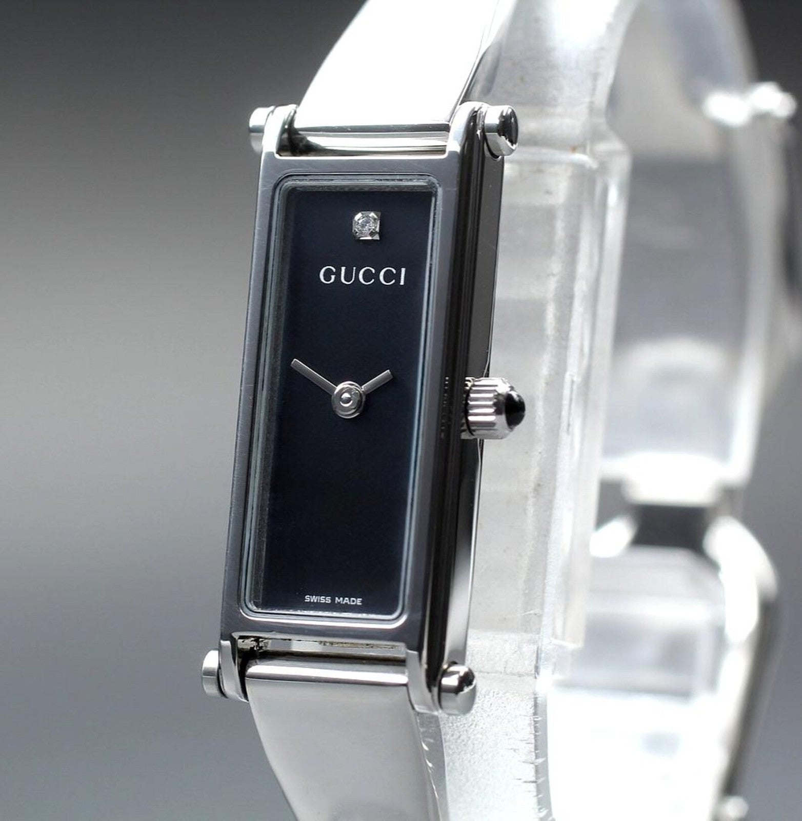 Gucci 1500L Wristwatch - Black, Stainless Steel