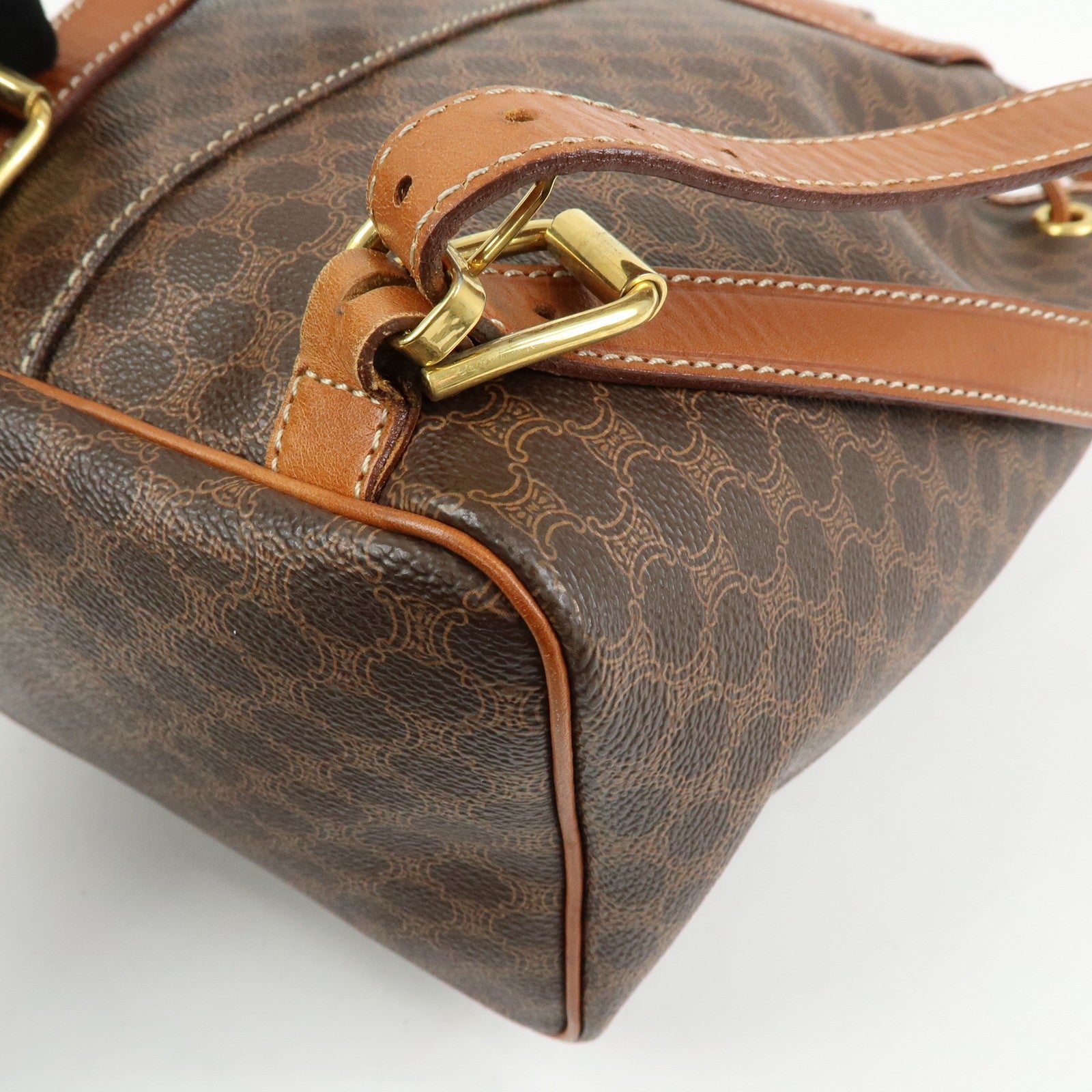 Celine Macadam Backpack - Brown, PVC Coated Canvas and Leather